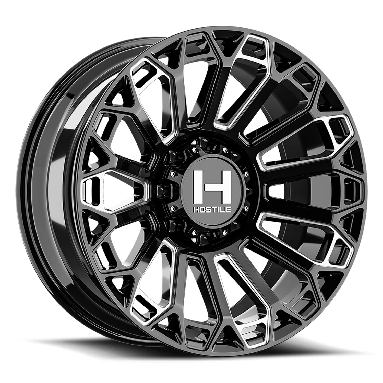 Hostile Wheels Warrior H142 Blade Cut 20x12 -44mm Offset 8x180