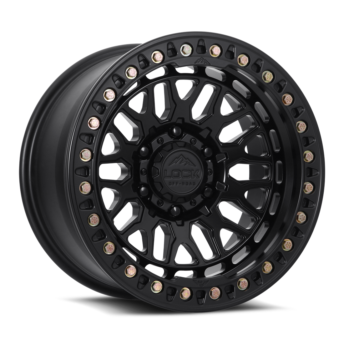 Lock Offroad Wheels Invader Forged Beadlock Matte Black 17x9 38mm Offset 6x139.7 (6x5.5)