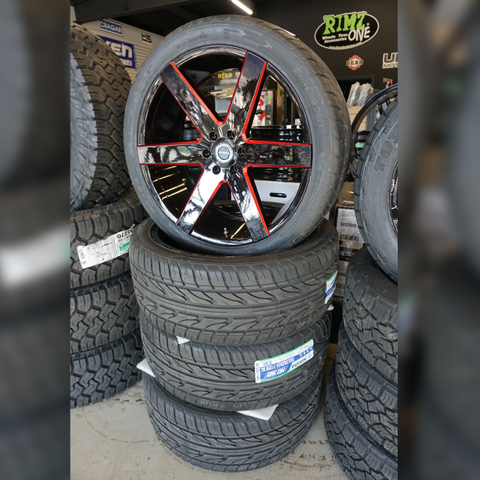 24" Strada 24x10 24mm Offset 6x135 Haida HD921 305/35ZR24 XL Ford F-150 Wheel And Tire Package