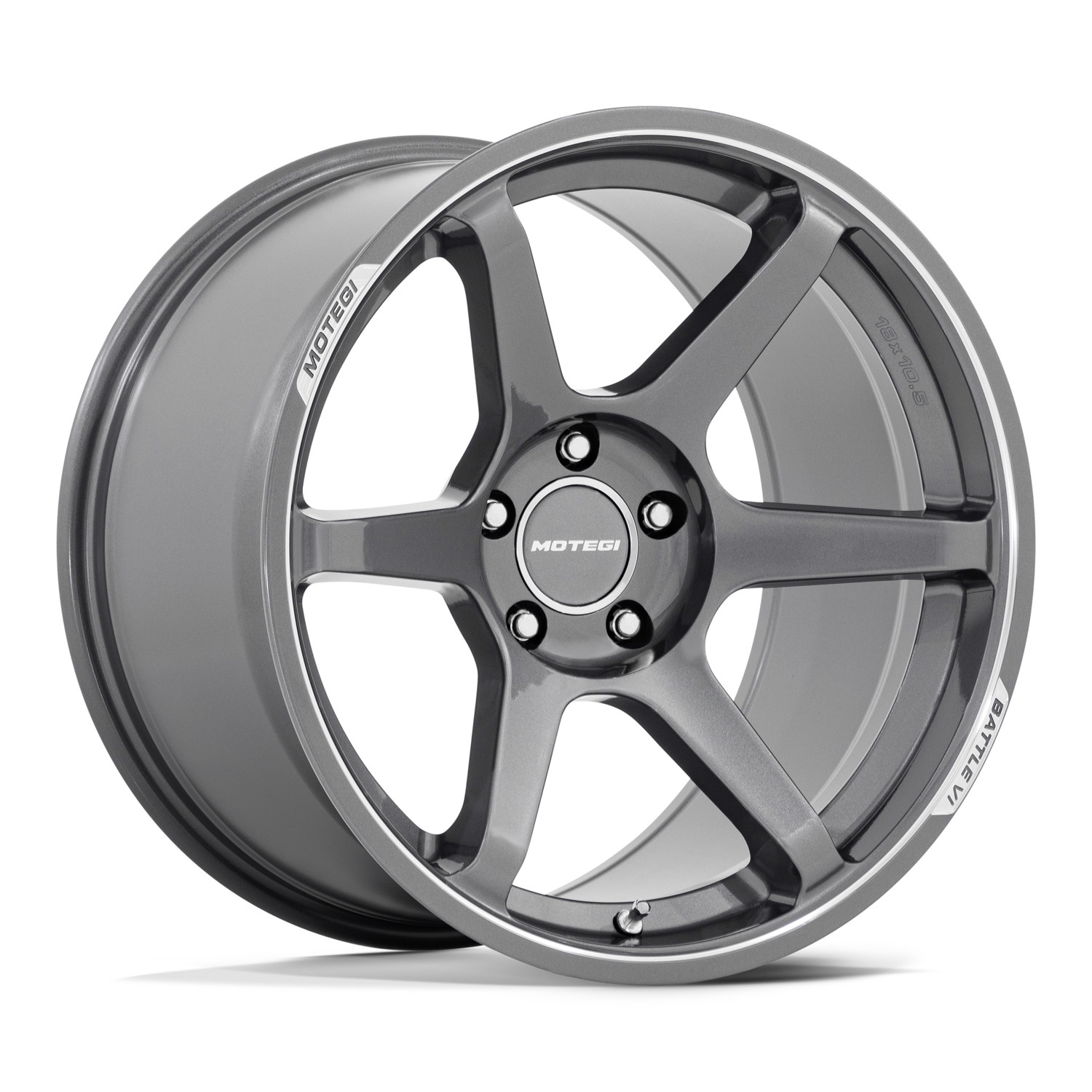Motegi Wheels MR160 Battle VI Gloss Gunzilla Machined Lip 19x9.5 20mm Offset 5x114.3 (5x4.5)