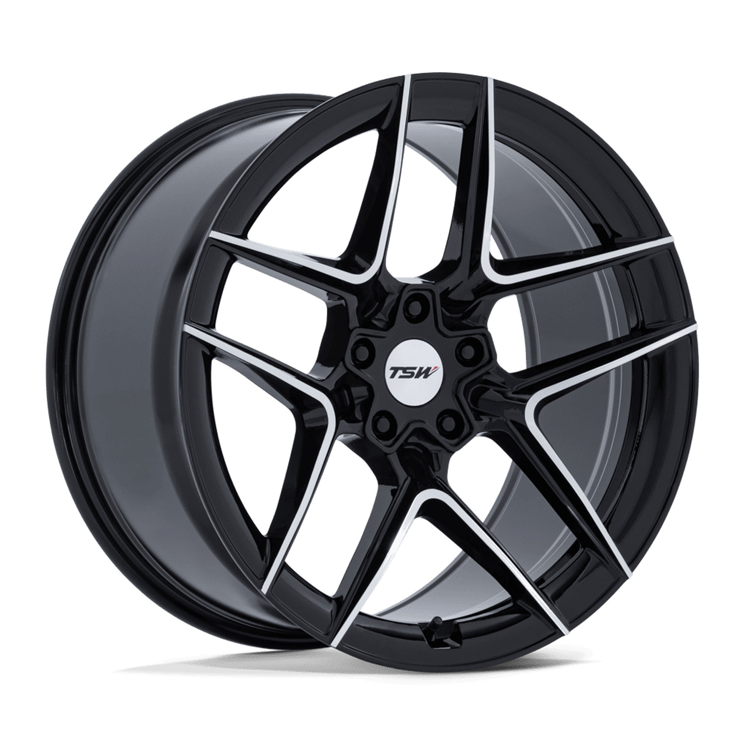 TSW Wheels TW008 Slipstream Gloss Black Machined Face 19x8.5 35mm Offset 5x112
