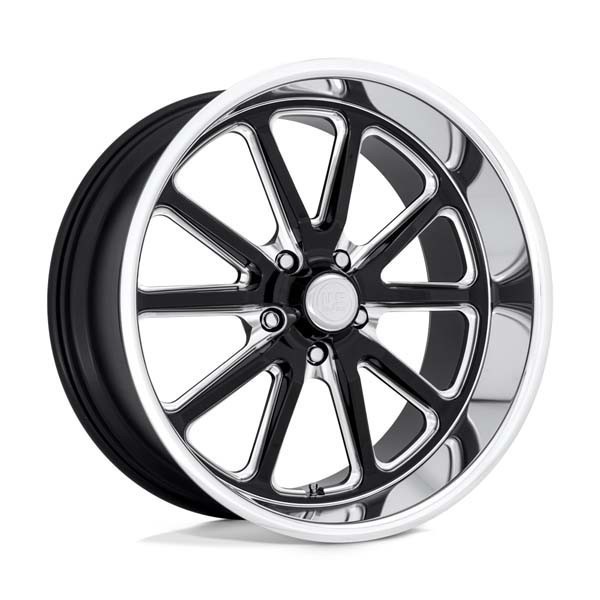 US Mags Wheels U117 Rambler Gloss Black Milled 22x9 1mm Offset 5x127 (5x5)