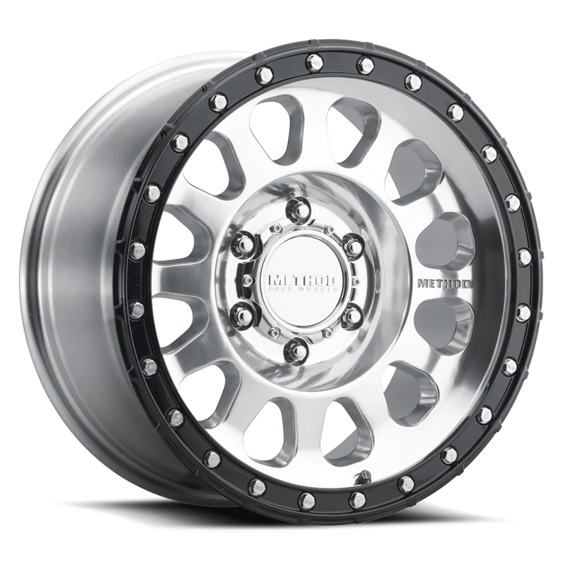 Method Wheels MR315 Polished Gloss Black Lip 18x9 18mm Offset 8x170