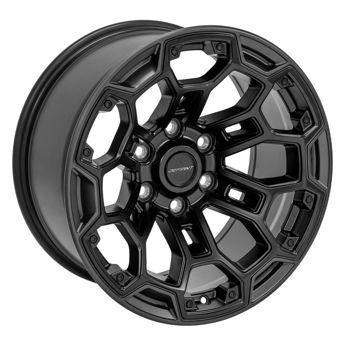 Defiant Wheels DF03 Gloss Black 17x9 -12mm Offset 5x127 (5x5) 2007-2026 Jeep Wrangler / Gladiator