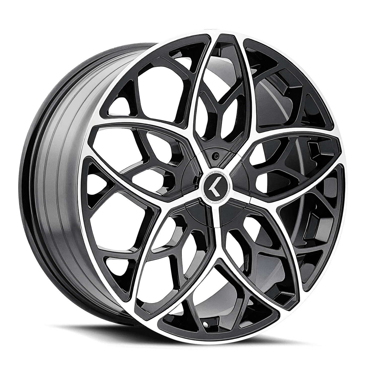 Kraze Wheels Ricochet KR184 Gloss Black Machined 22x8.5 38mm Offset 5x112,5x114.3 (5x4.5)