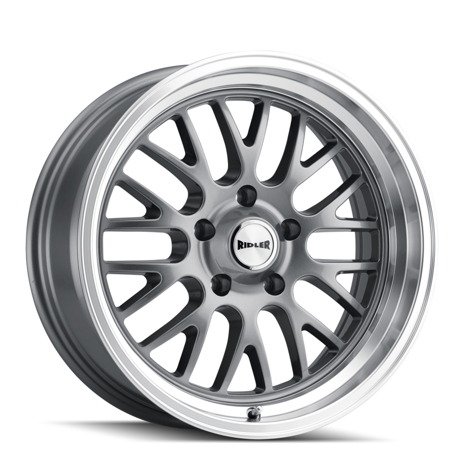Ridler Wheels 607 Gloss Grey Machined 18x8 0mm Offset 5x120.7 (5x4.75)