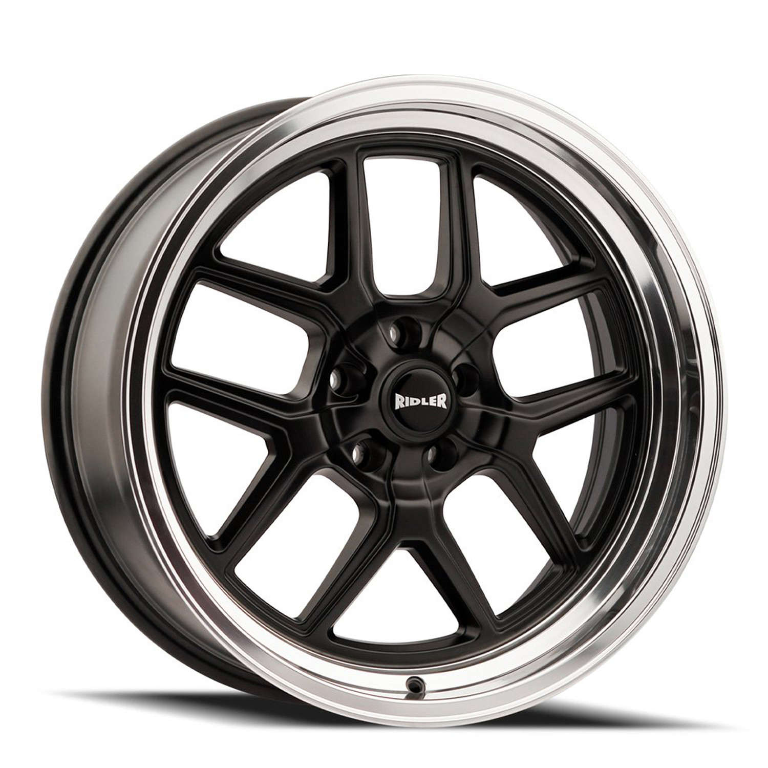 Ridler Wheels 610 Matte Black Polished 17x8 0mm Offset 5x127 (5x5)