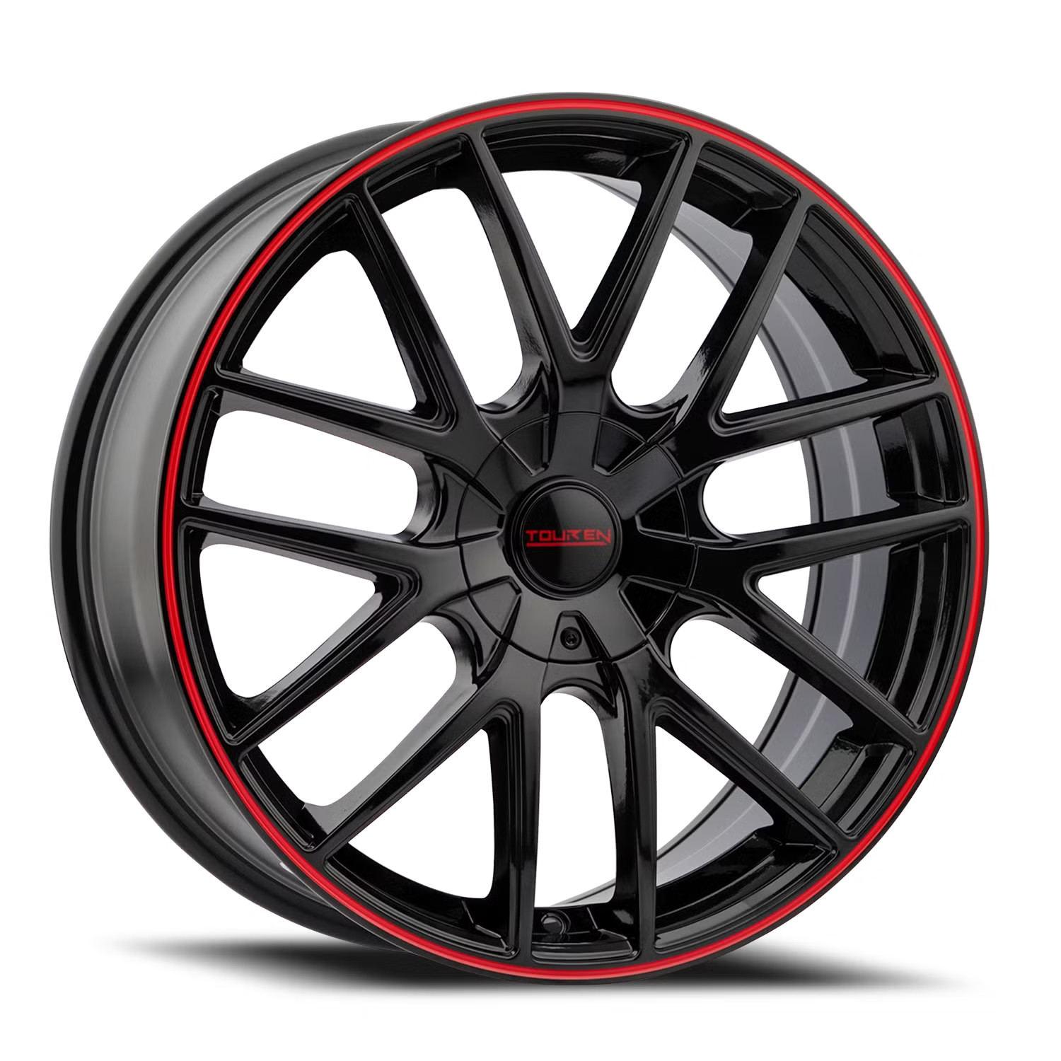 Touren Wheels TR60 3260 Gloss Black With Red Ring 16x7 42mm Offset 5x100,5x114.3 (5x4.5)