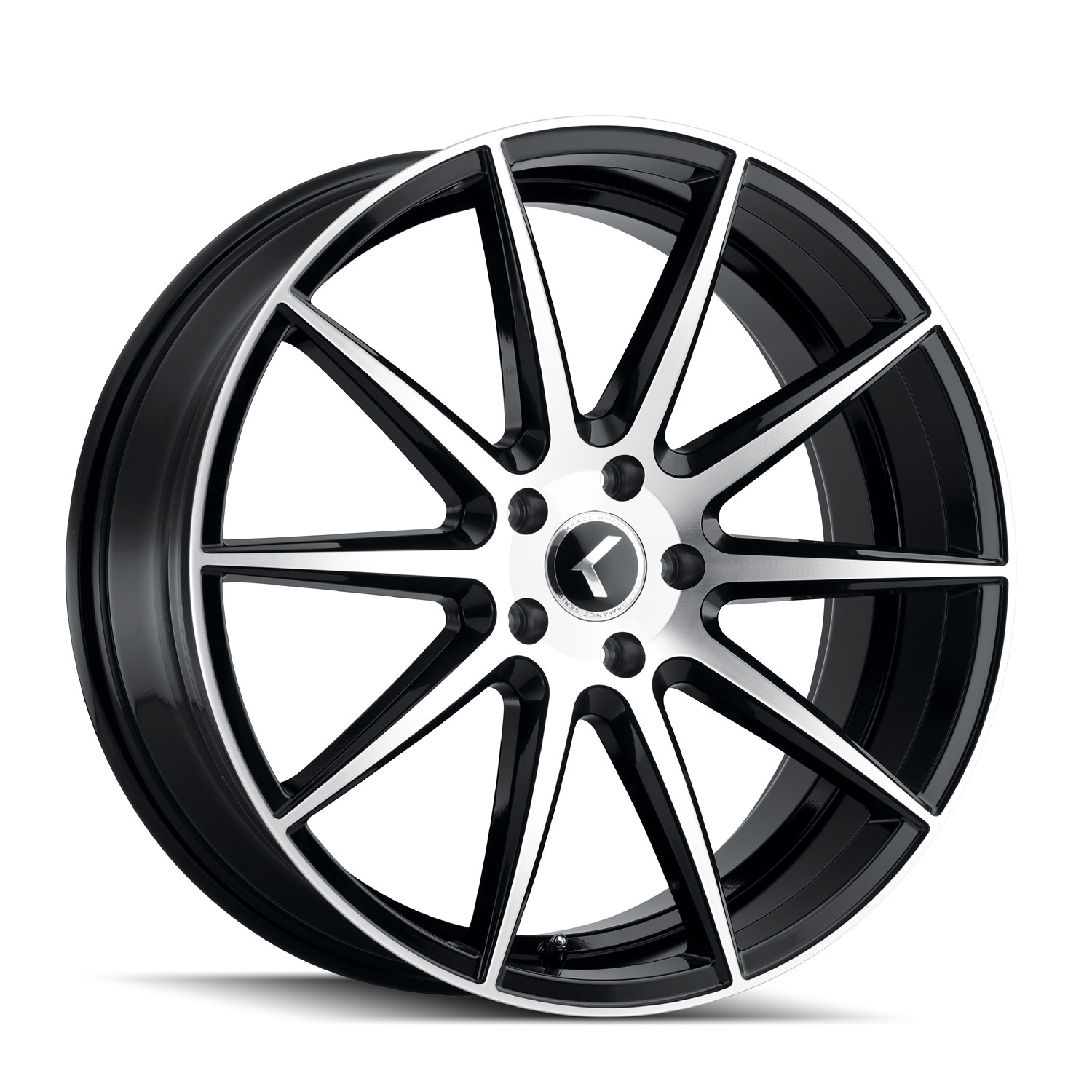 Kraze Wheels Cosmos KR194 Gloss Black Machined 17x8 38mm Offset 5x114.3 (5x4.5)
