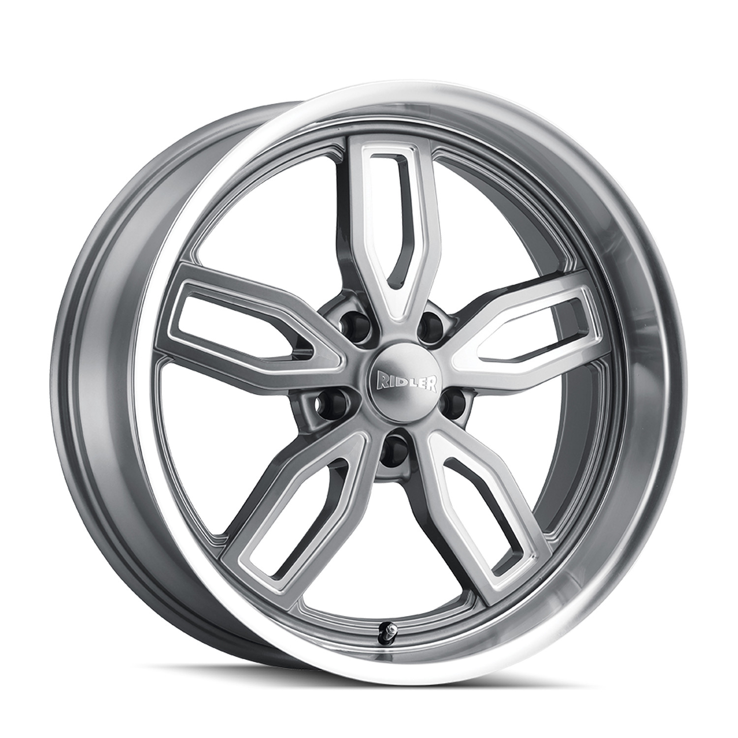 Ridler Wheels 608 Gloss Grey Milled 18x9 0mm Offset 5x127 (5x5)