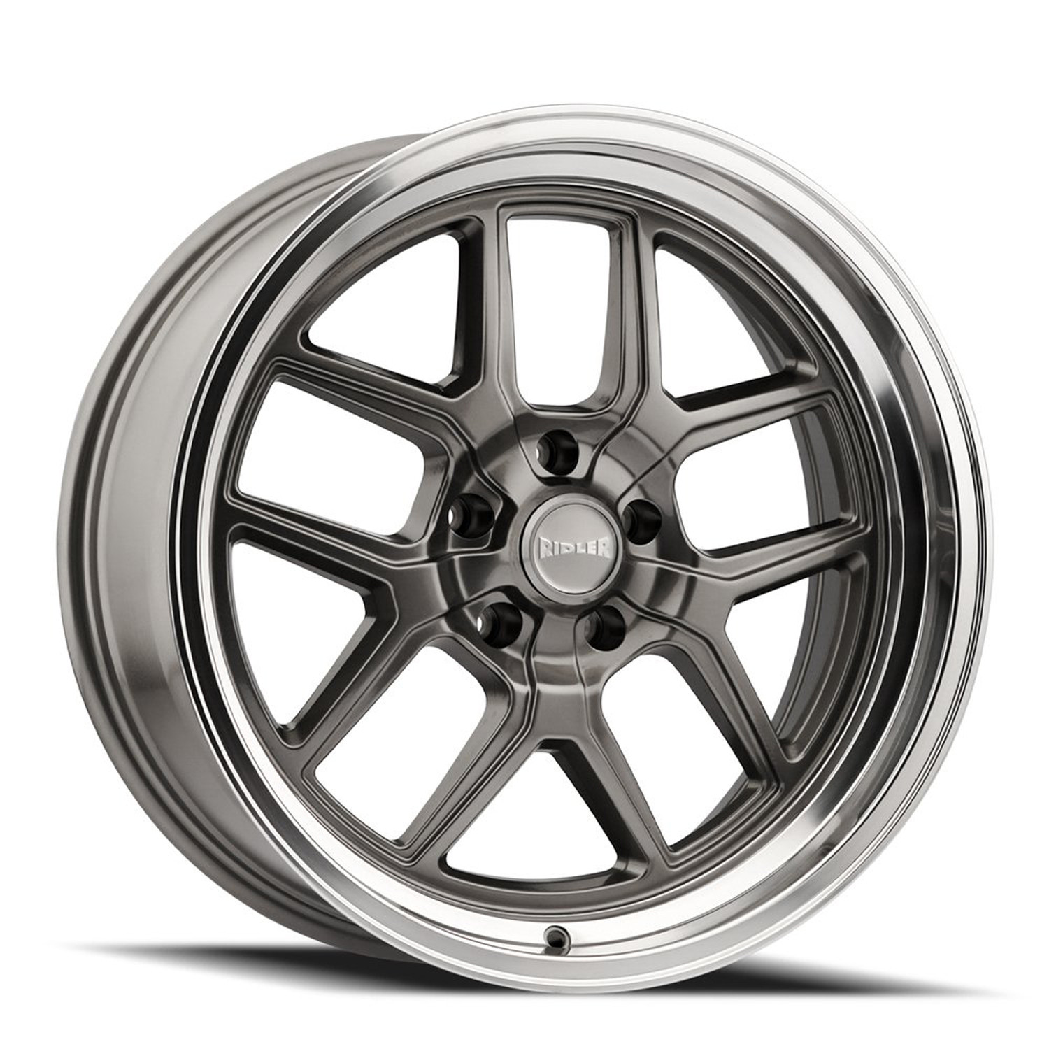 Ridler Wheels 610 Gloss Grey Polished 17x8 0mm Offset 5x127 (5x5)