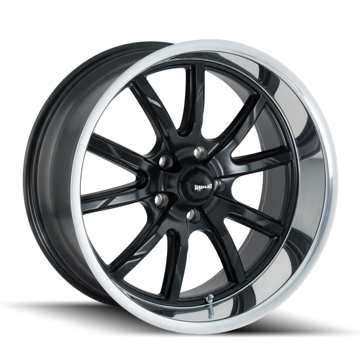 Ridler Wheels 650 Matte Black Polished 17x7 0mm Offset 5x120.7 (5x4.75)