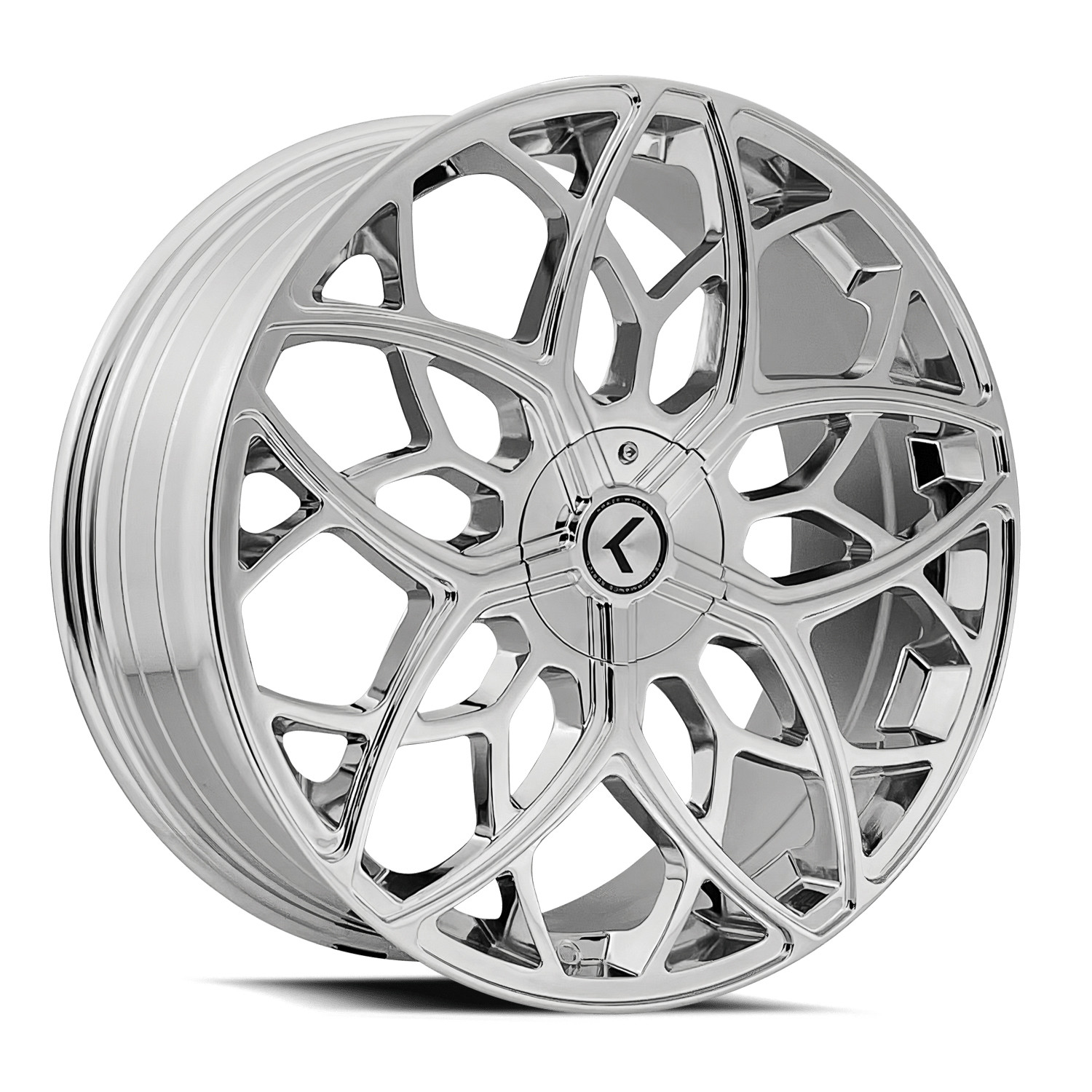 Kraze Wheels Ricochet KR184 Chrome 22x8.5 38mm Offset 5x115,5x120