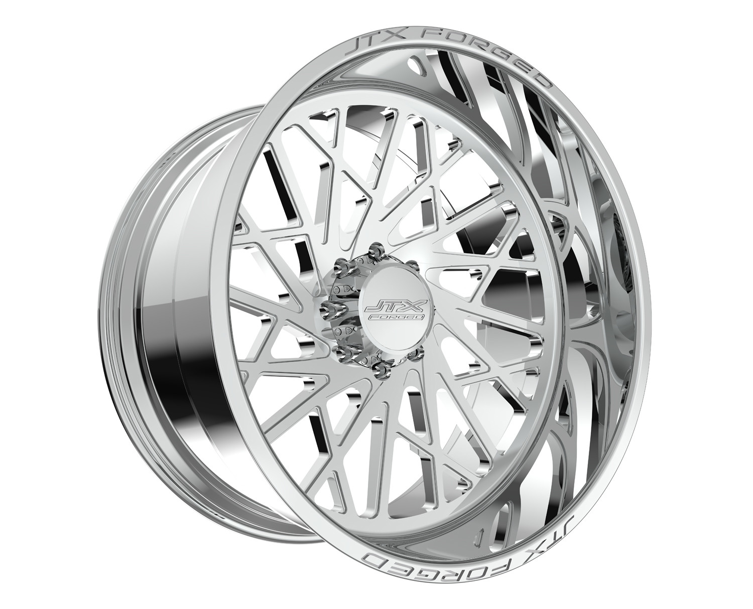 JTX Forged Concave Wheels Trinity Polished 28x14 -76mm Offset