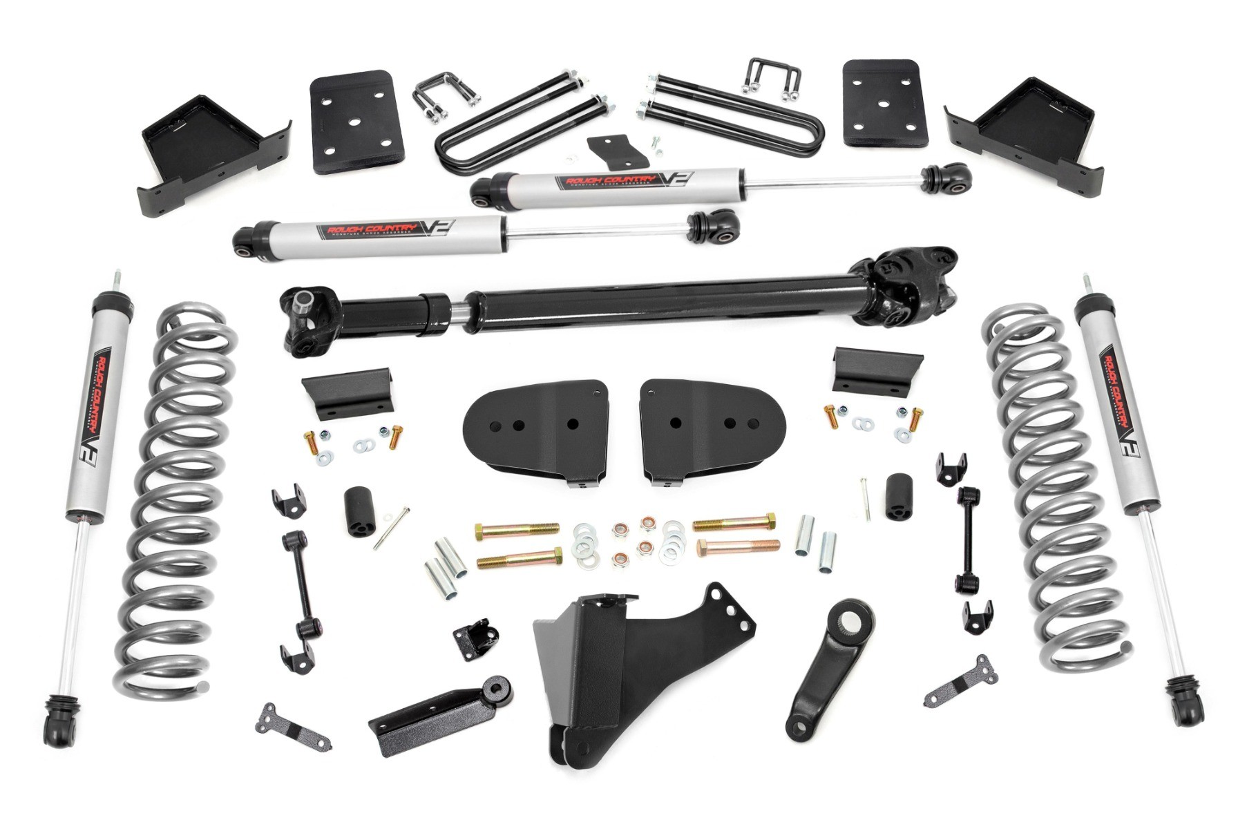 Rough Country 6 Inch Lift Kit | No OVLDS | D/S | V2 | Ford F-250/F-350 Super Duty (23-25)