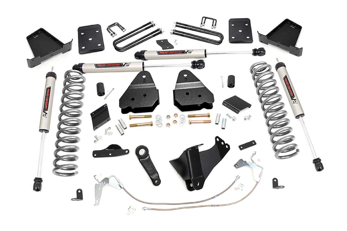 Rough Country 6 Inch Lift Kit | Gas | No OVLD | V2 | Ford F-250 Super Duty 4WD (2015-2016)