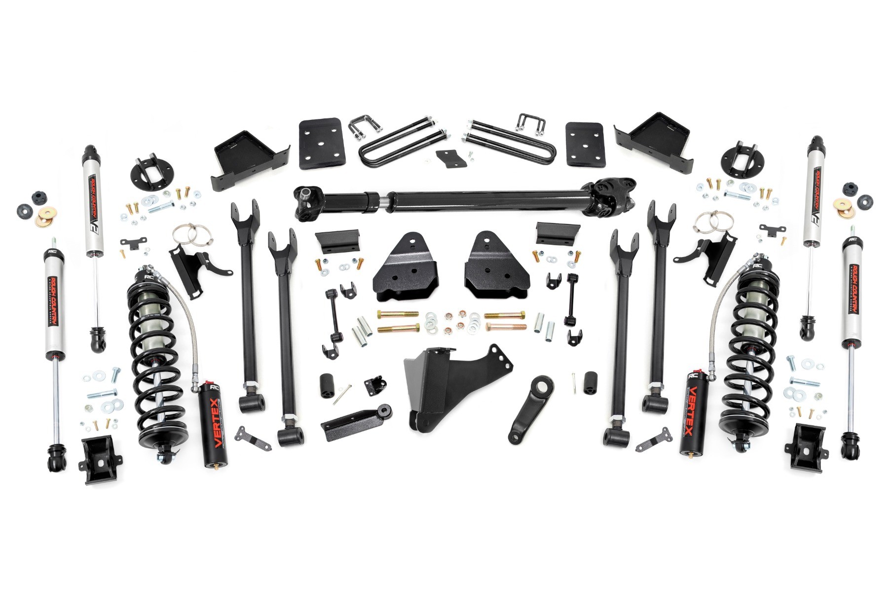 Rough Country 6 Inch Lift Kit | Diesel | 4-Link | FR D/S | C/O V2 | Ford F-250/F-350 Super Duty (17-22)