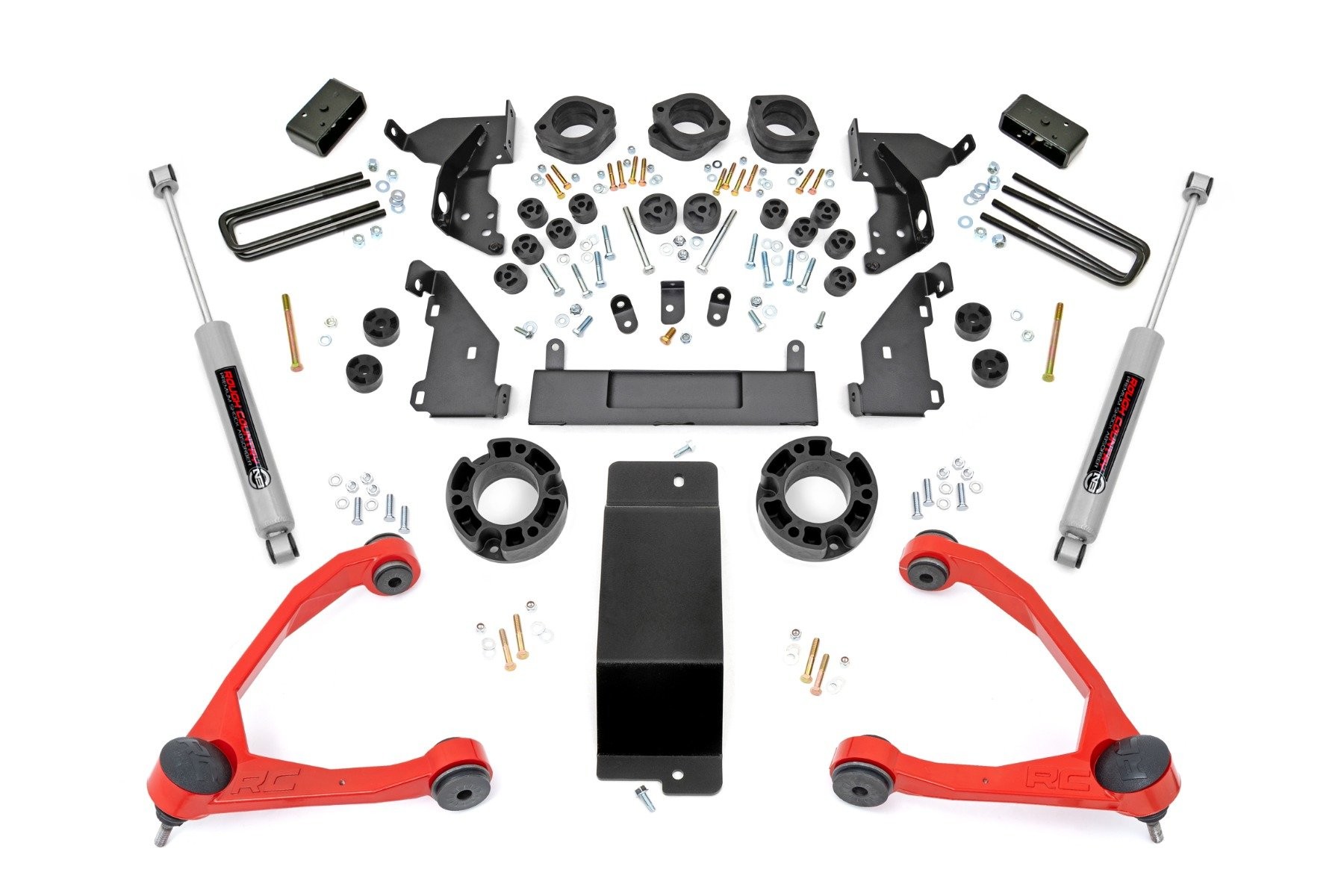 Rough Country 4.75 Inch Lift Kit | Combo | Red UCA | Chevy/GMC 1500 (14-15)