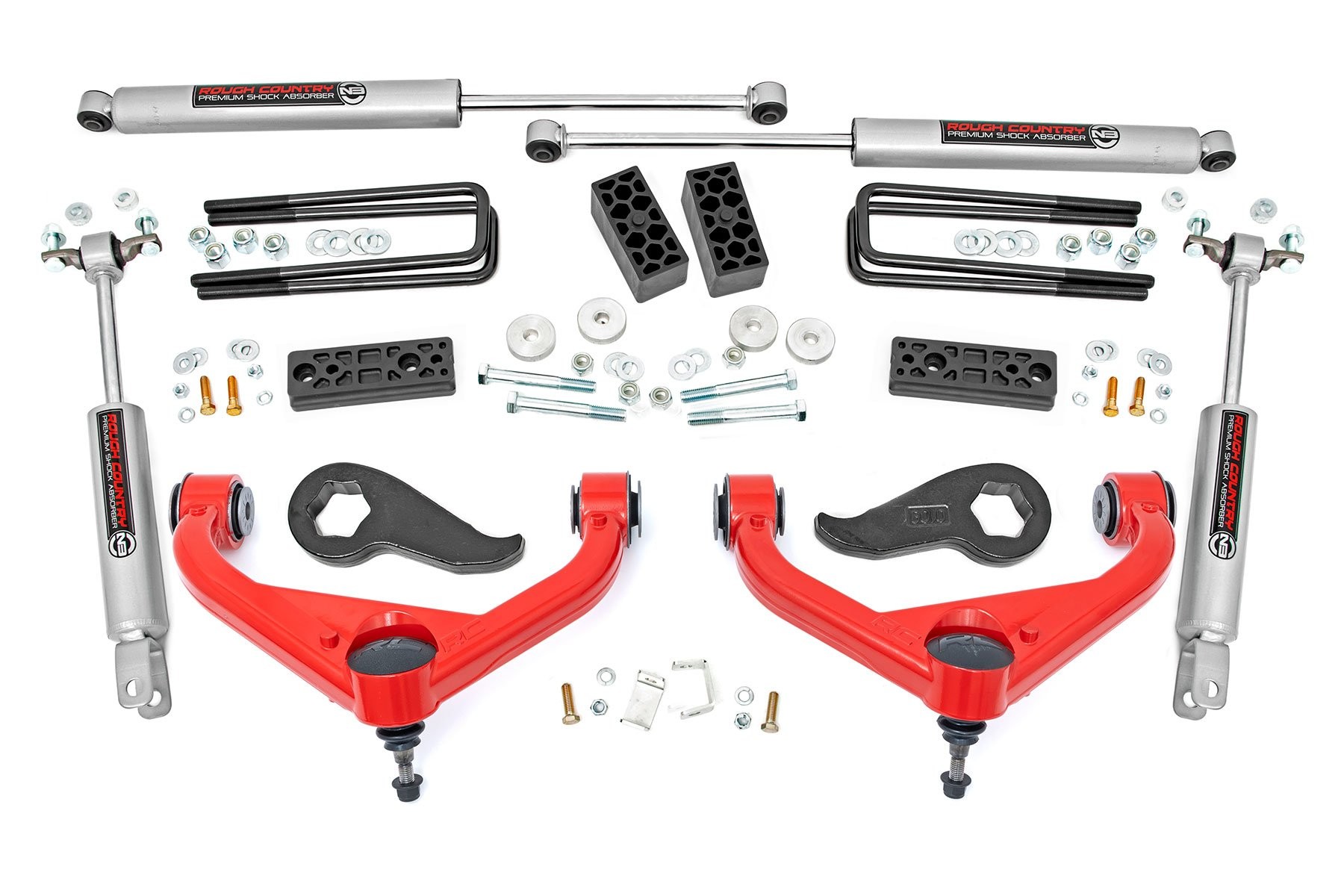 Rough Country 3 Inch Lift Kit | Chevy/GMC Sierra 3500 HD/Silverado 3500 HD 2WD/4WD (20-25)