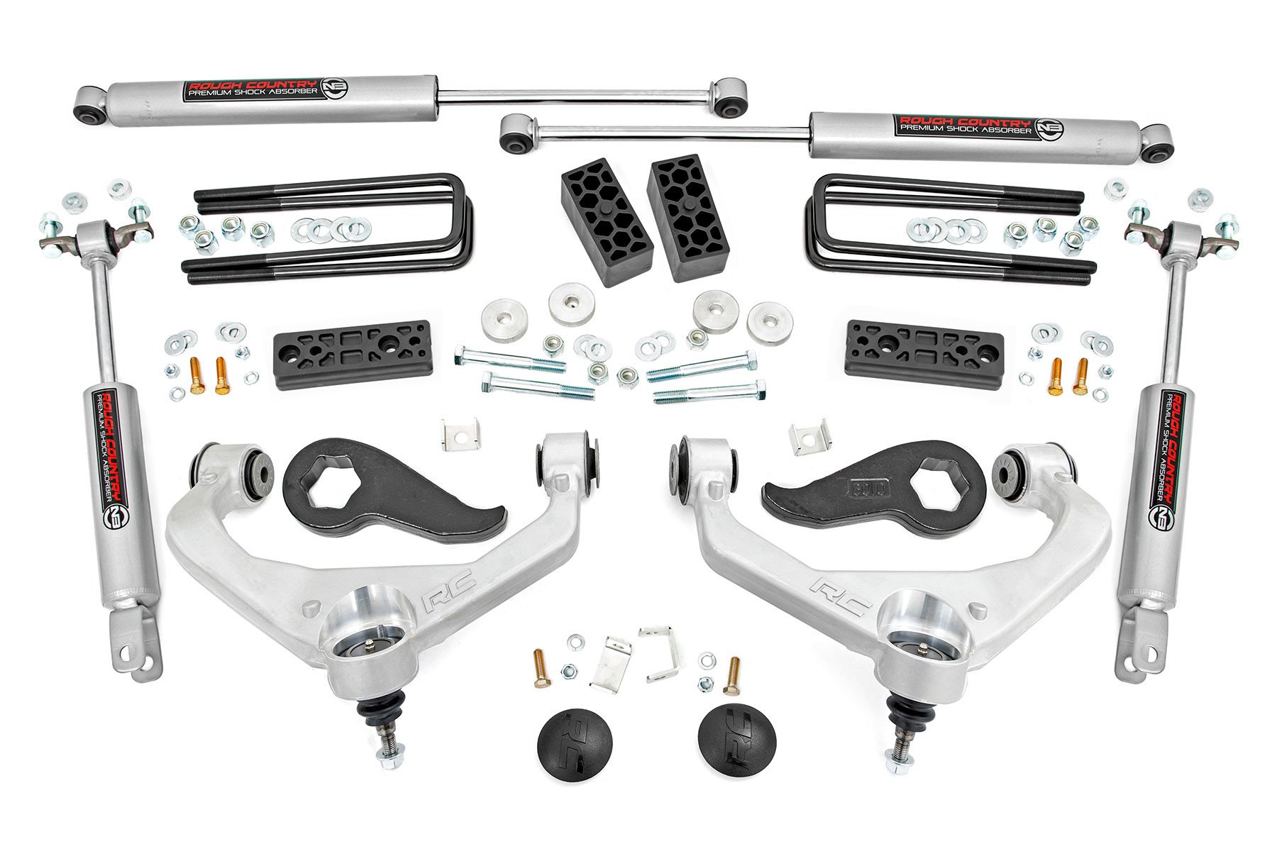 Rough Country 3 Inch Lift Kit | Chevy/GMC Sierra 3500 HD/Silverado 3500 HD 2WD/4WD (20-25)