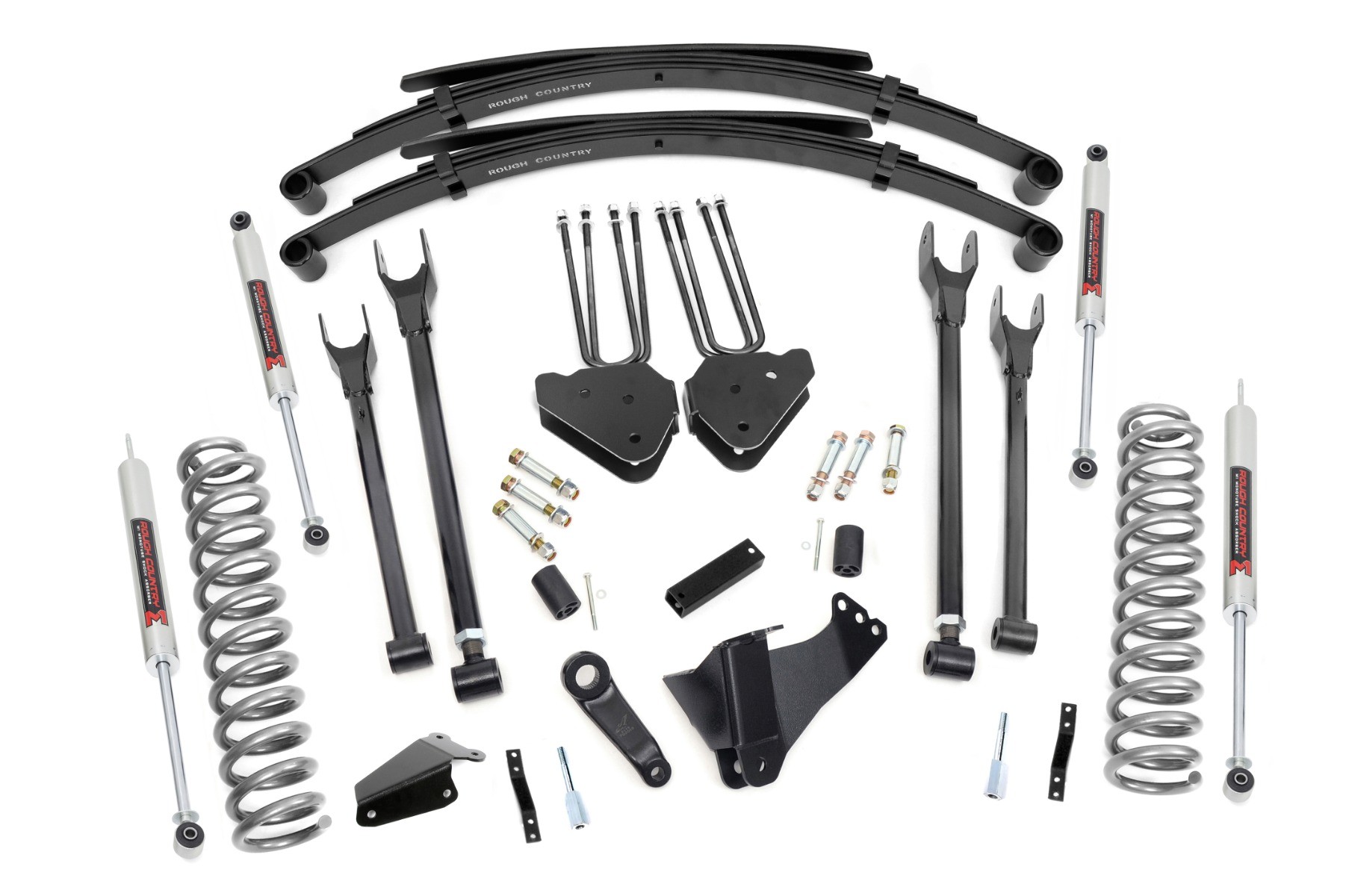 Rough Country 6 Inch Lift Kit | Diesel | 4 Link | M1 | Leaf Springs | Ford F-250/F-350 Super Duty (05-07)