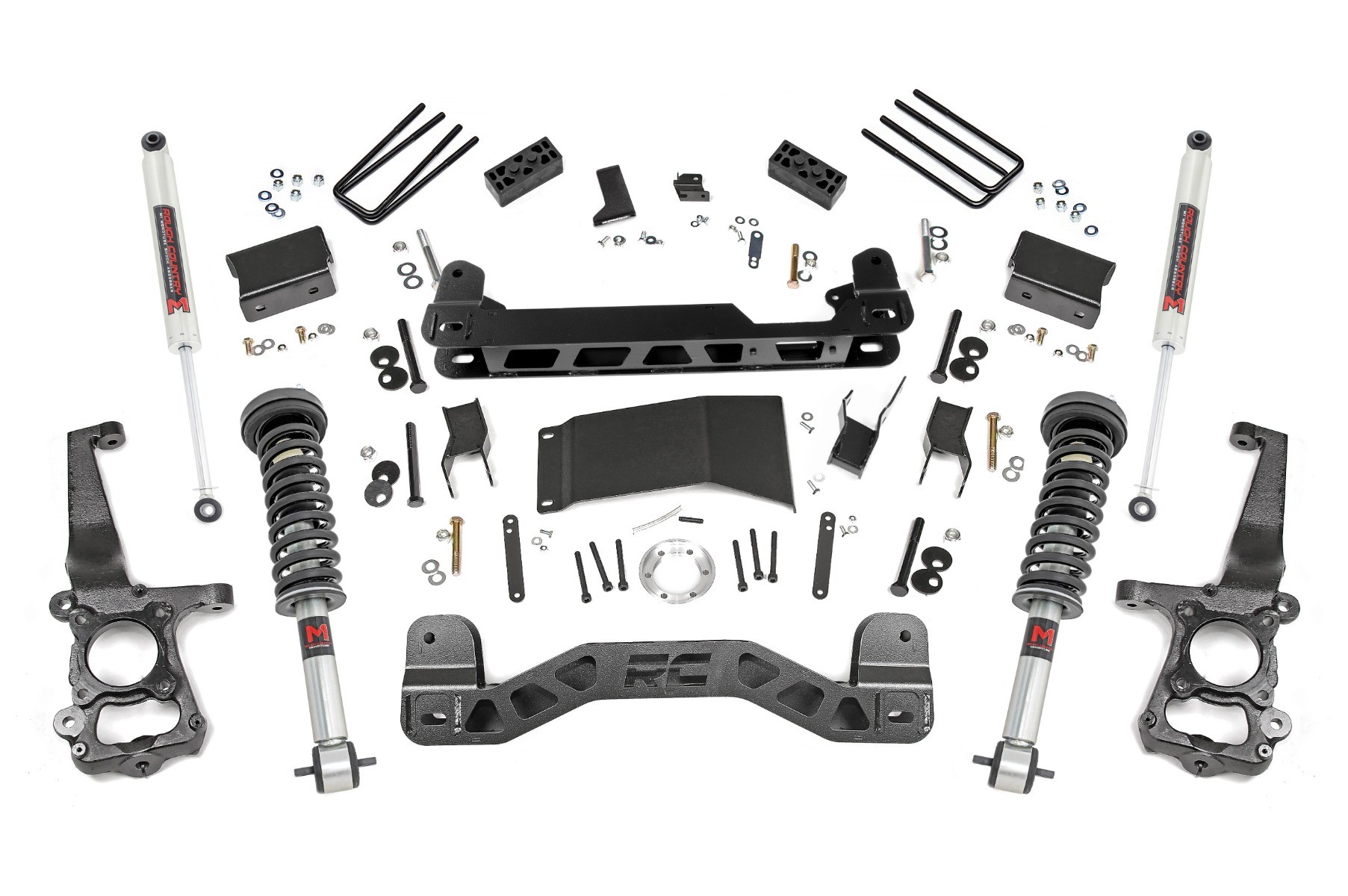 Rough Country 4 Inch Lift Kit M1 Struts/M1 Ford F-150 4WD (2015-2020)