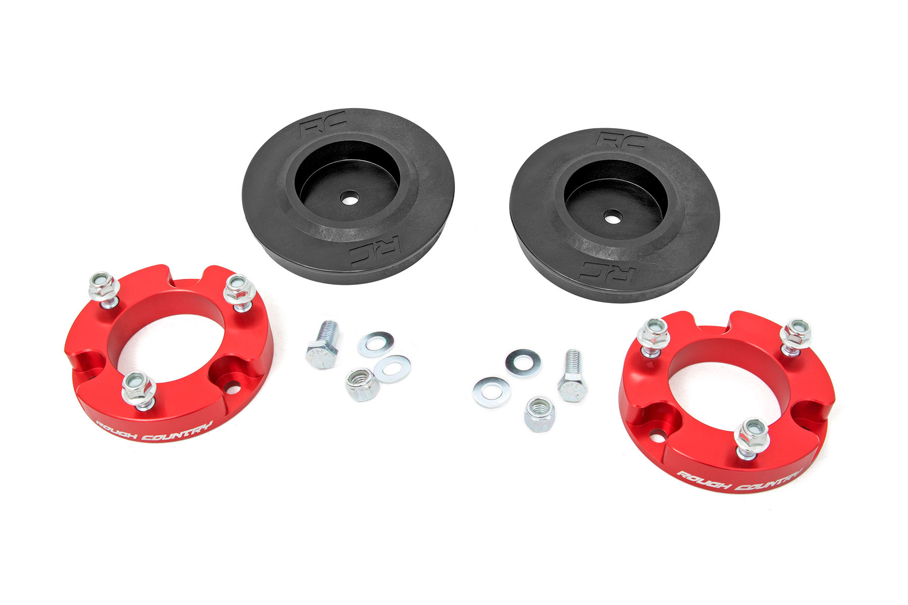 Rough Country 2 Inch Lift Kit Red Spacers Toyota FJ Cruiser 2WD/4WD (2007-2014)