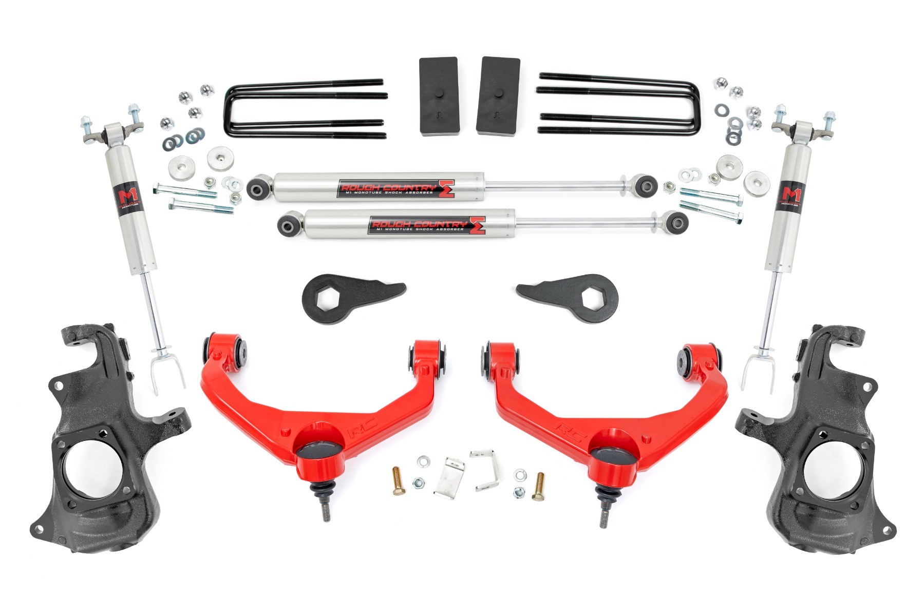 Rough Country 3.5 Inch Knuckle Lift Kit | M1 | w/ Overloads | Chevy/GMC 2500HD/3500HD (11-19)