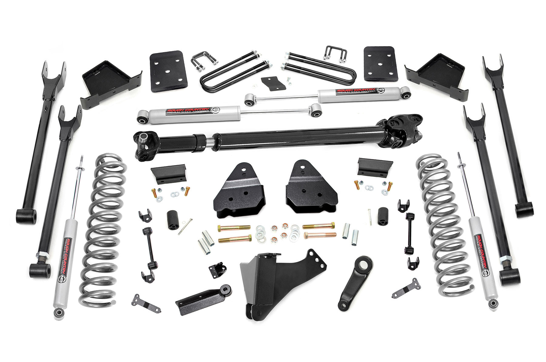 Rough Country 6 Inch Lift Kit | Diesel | 4 Link | OVLD | D/S | Ford F-250/F-350 Super Duty (17-22)