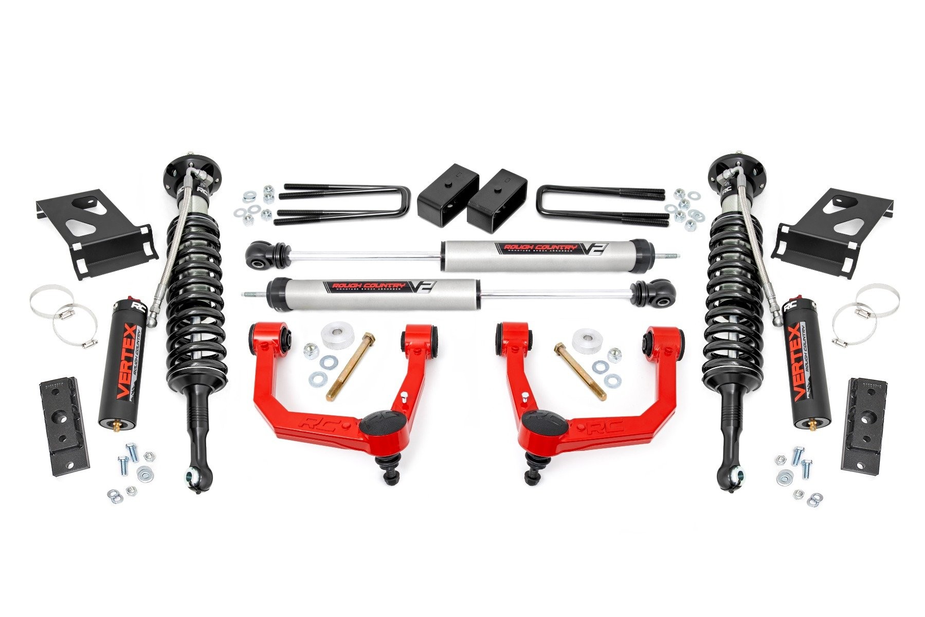 Rough Country 3.5 Inch Lift Kit | Red UCA | Vertex/V2 | Toyota Tacoma 2WD/4WD (2005-2023)