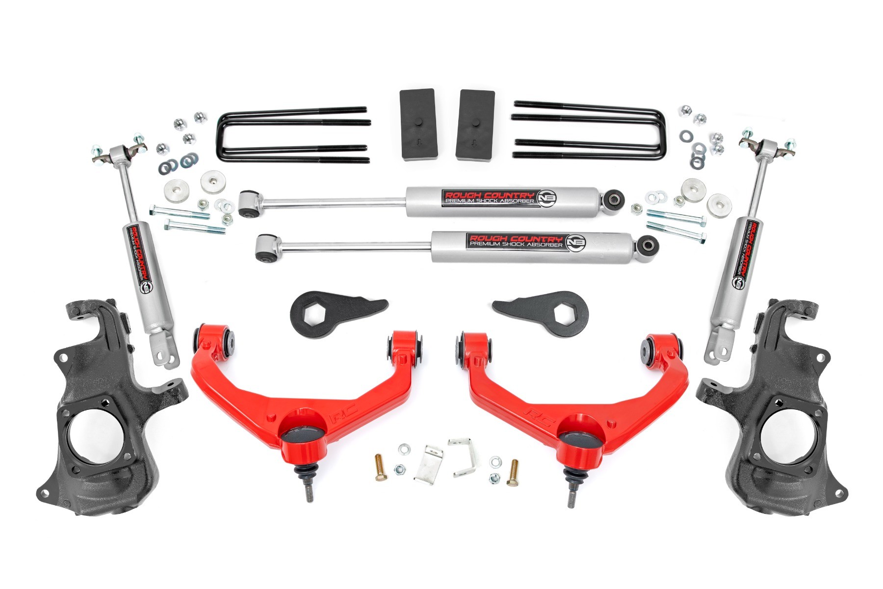 Rough Country 3.5 Inch Lift Kit | Knuckle | w/ Overloads | Chevy/GMC 2500HD/3500HD (11-19)