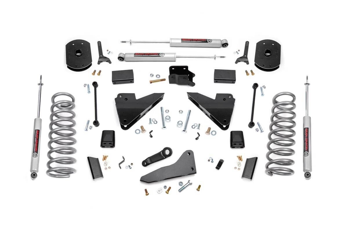 Rough Country 5 Inch Lift Kit | FR Diesel Coil | Radius Arm Drop | Ram 2500 4WD (2014-2018)