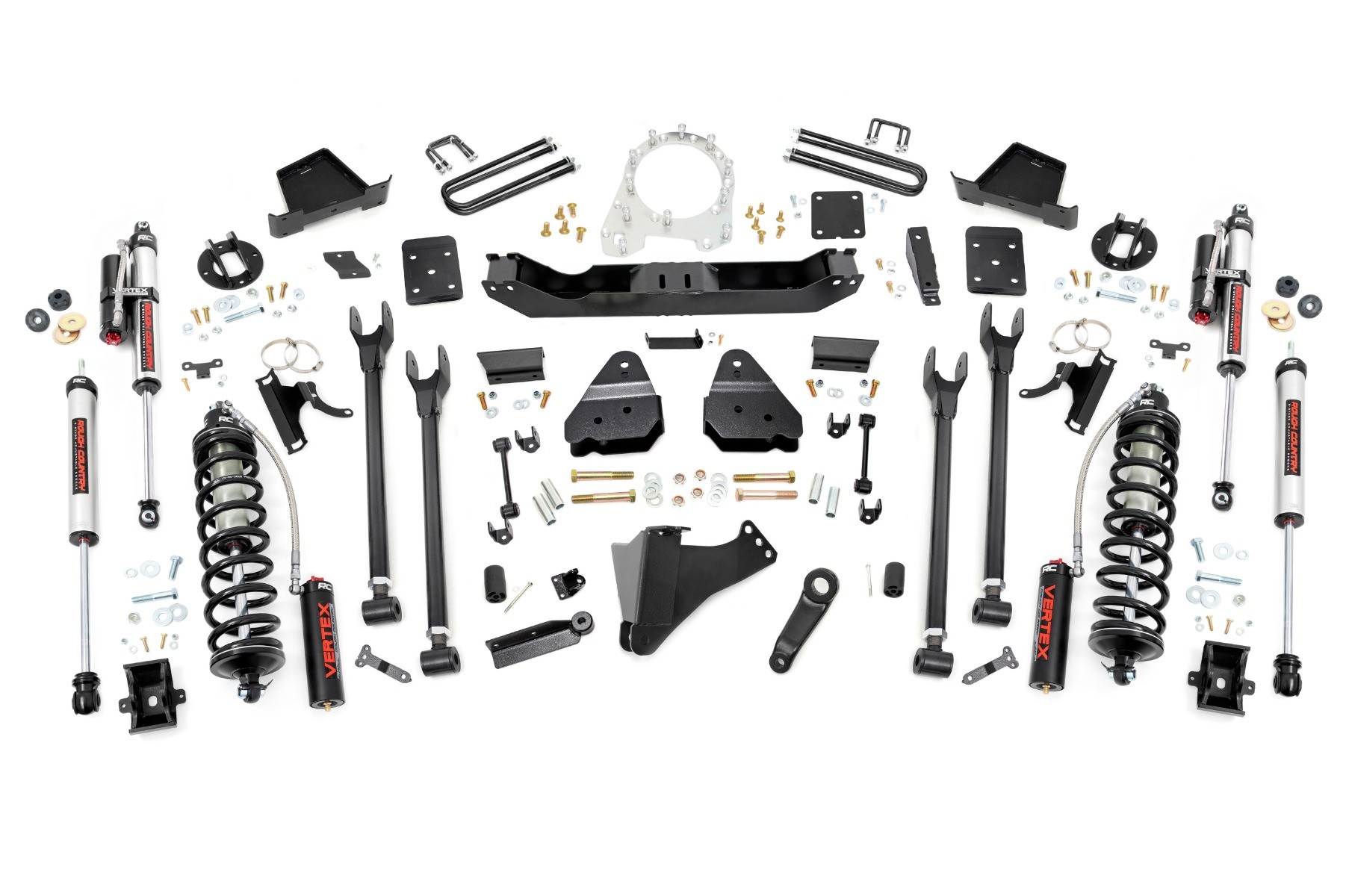 Rough Country 6 Inch Lift Kit 4-Link OVLD C/O Vertex Ford F-250/F-350 Super Duty (17-22)