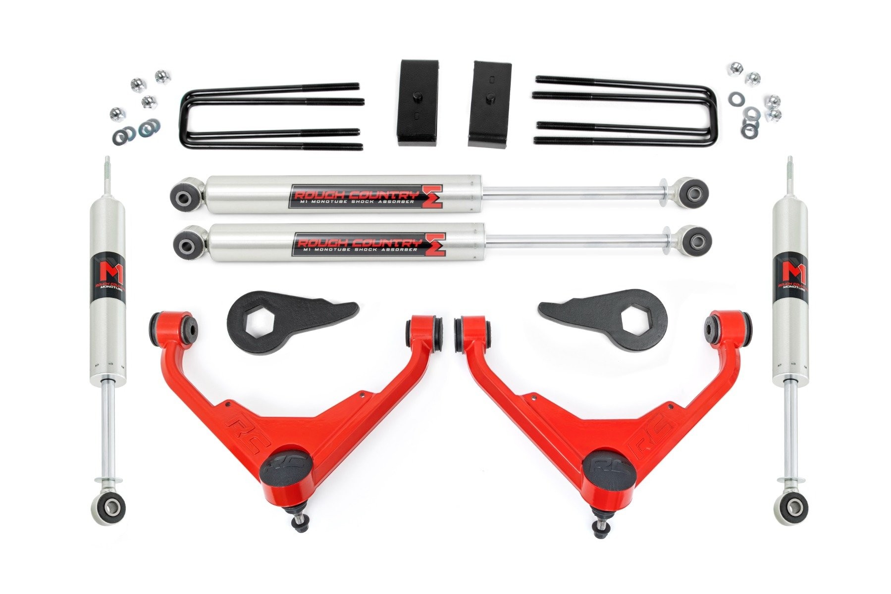 Rough Country 3 Inch Lift Kit | FT Code | M1 | Chevy/GMC Sierra/Silverado 2500 HD Suburban/Yukon XL 2500 (01-10)