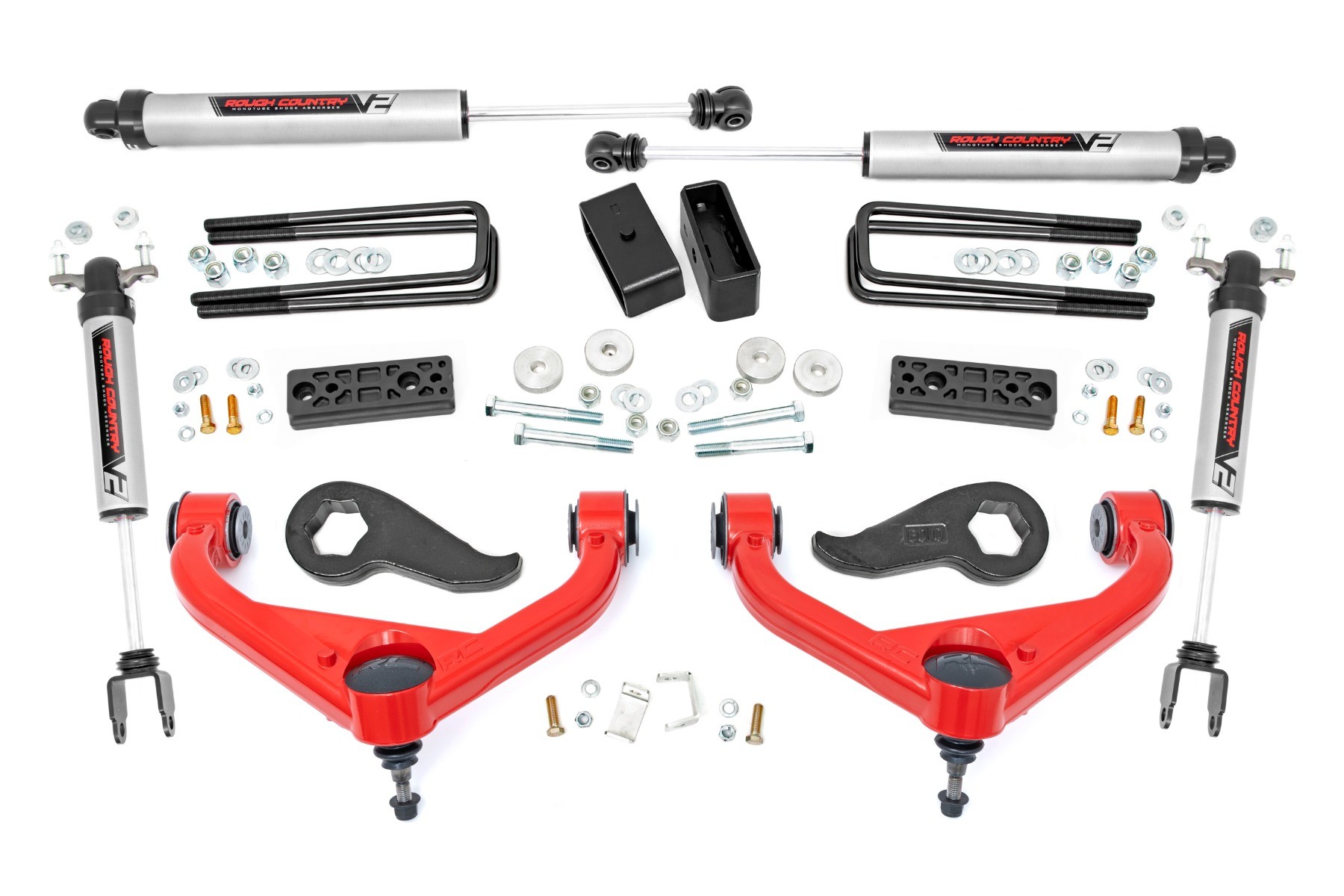 Rough Country 3 Inch Lift Kit | UCAs | V2 | Chevy/GMC Sierra 3500 HD/Silverado 3500 HD (20-25)