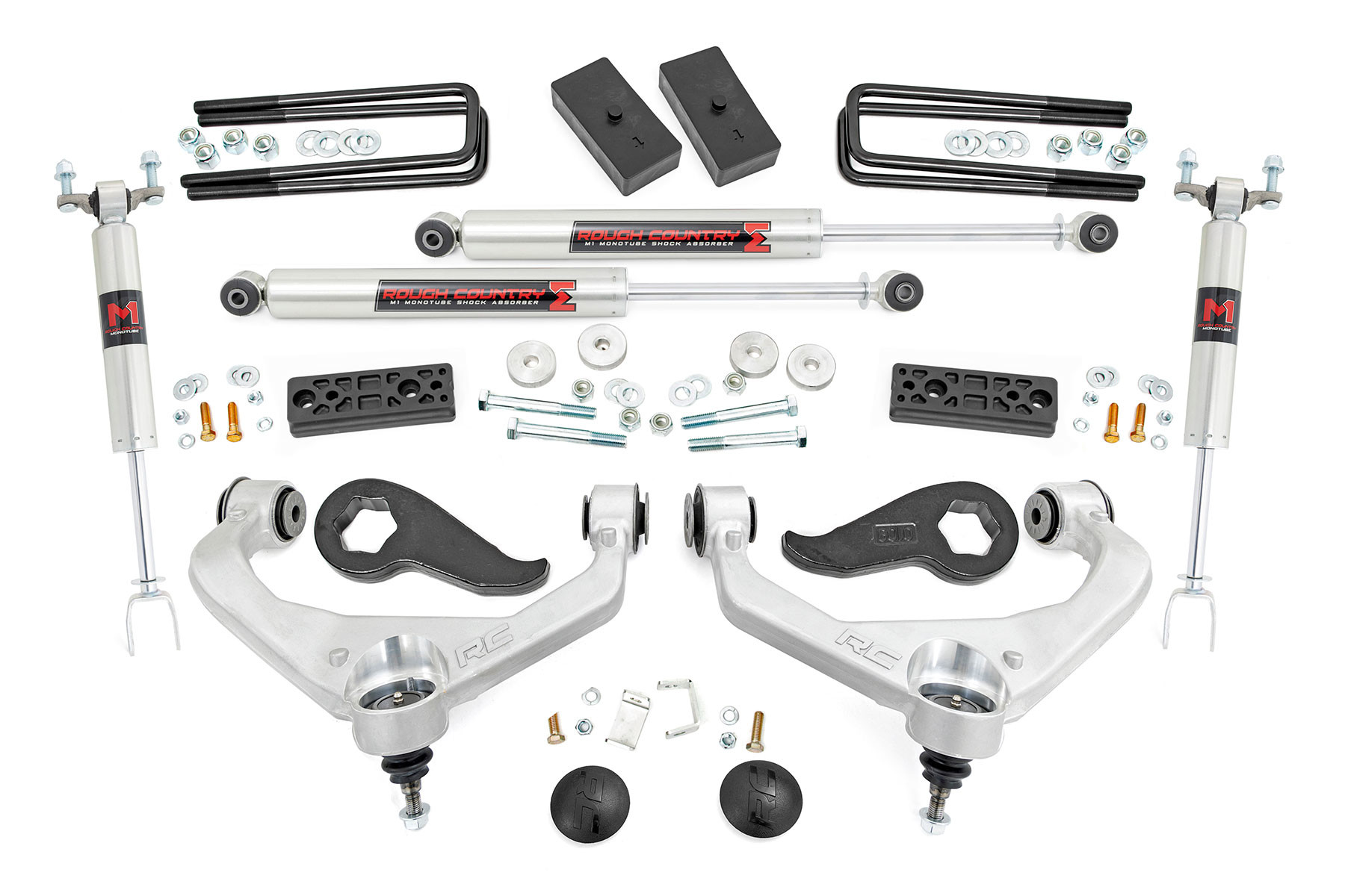 Rough Country 3 Inch Lift Kit | UCAs | M1 | w/ Overloads | Chevy/GMC 2500HD/3500HD (20-25)