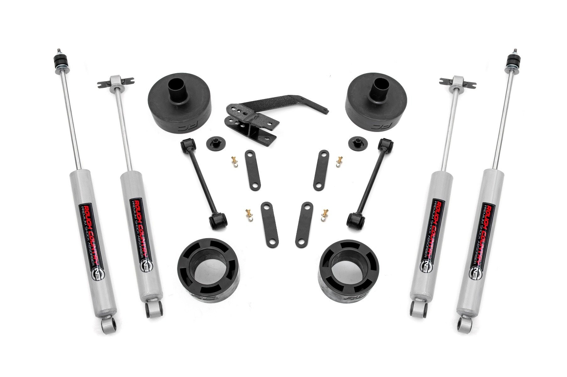 Rough Country 2.5 Inch Lift Kit | Spacers | N3 | Jeep Wrangler JK/Wrangler Unlimited (07-18)