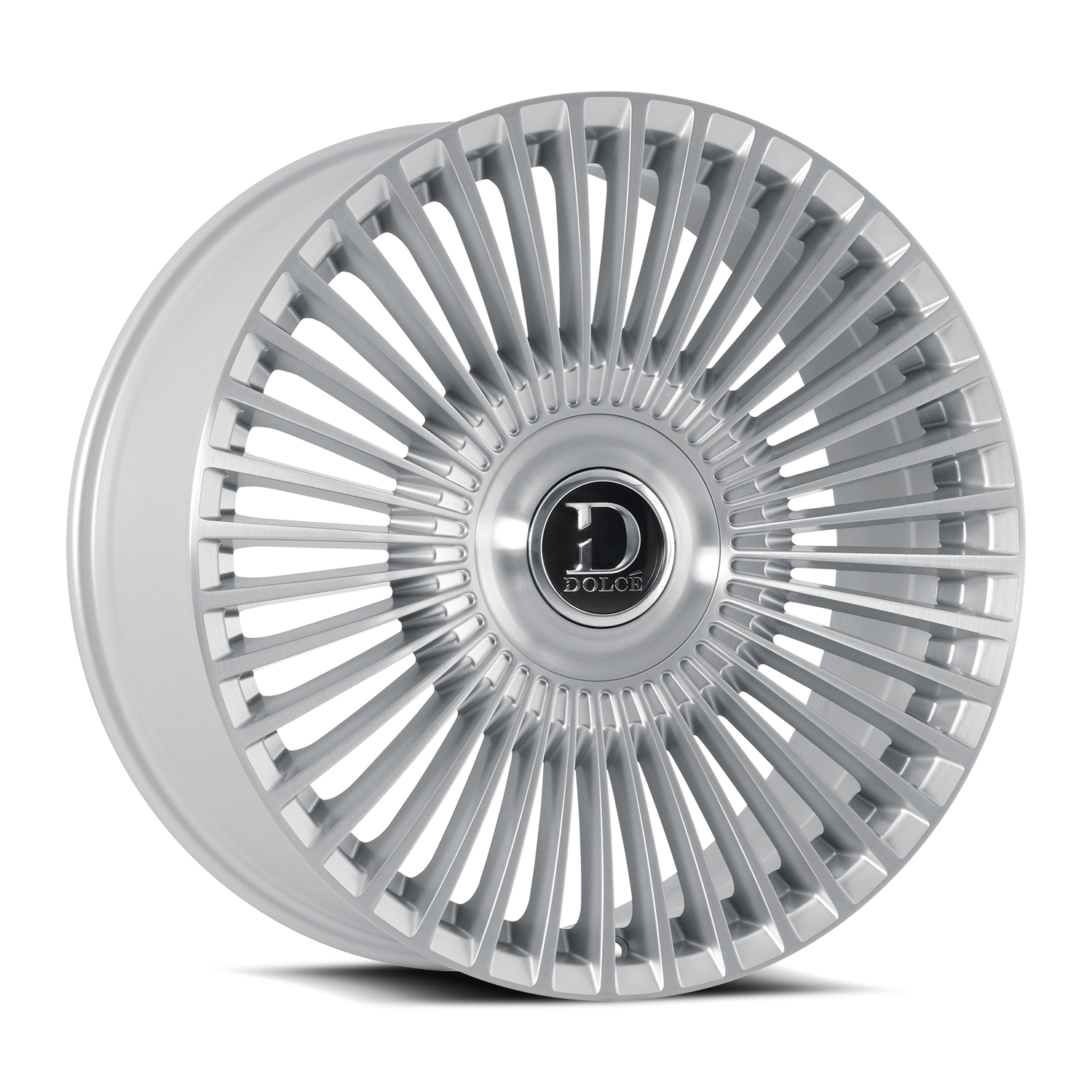 Dolce Luxury Wheels Trento Glossy Sliver Brush Face 22x10.5 25mm Offset 5x112,5x115