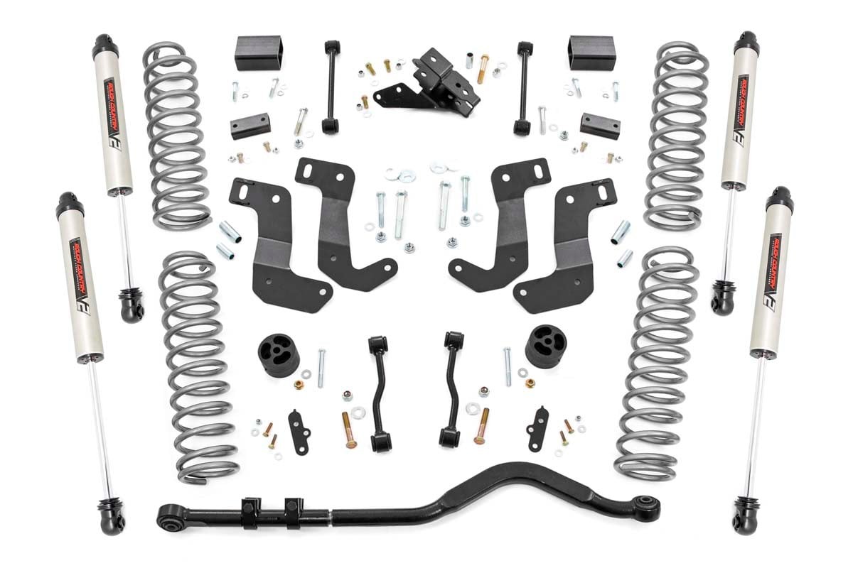 Rough Country 3.5 Inch Lift Kit | C/A Drop | Stage 1 | V2 | Jeep Wrangler Unlimited (24-25)