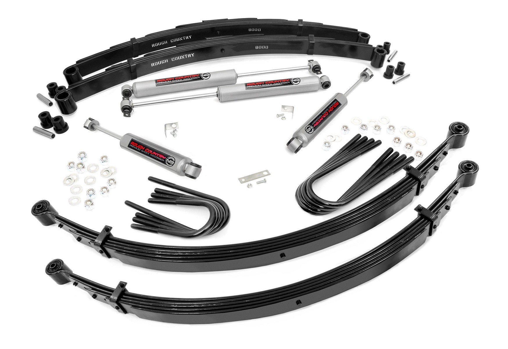 Rough Country 2 Inch Lift | 52 Inch Rear Springs | Chevy/GMC 3/4-Ton Suburban/C25/K25 Truck (77-87)