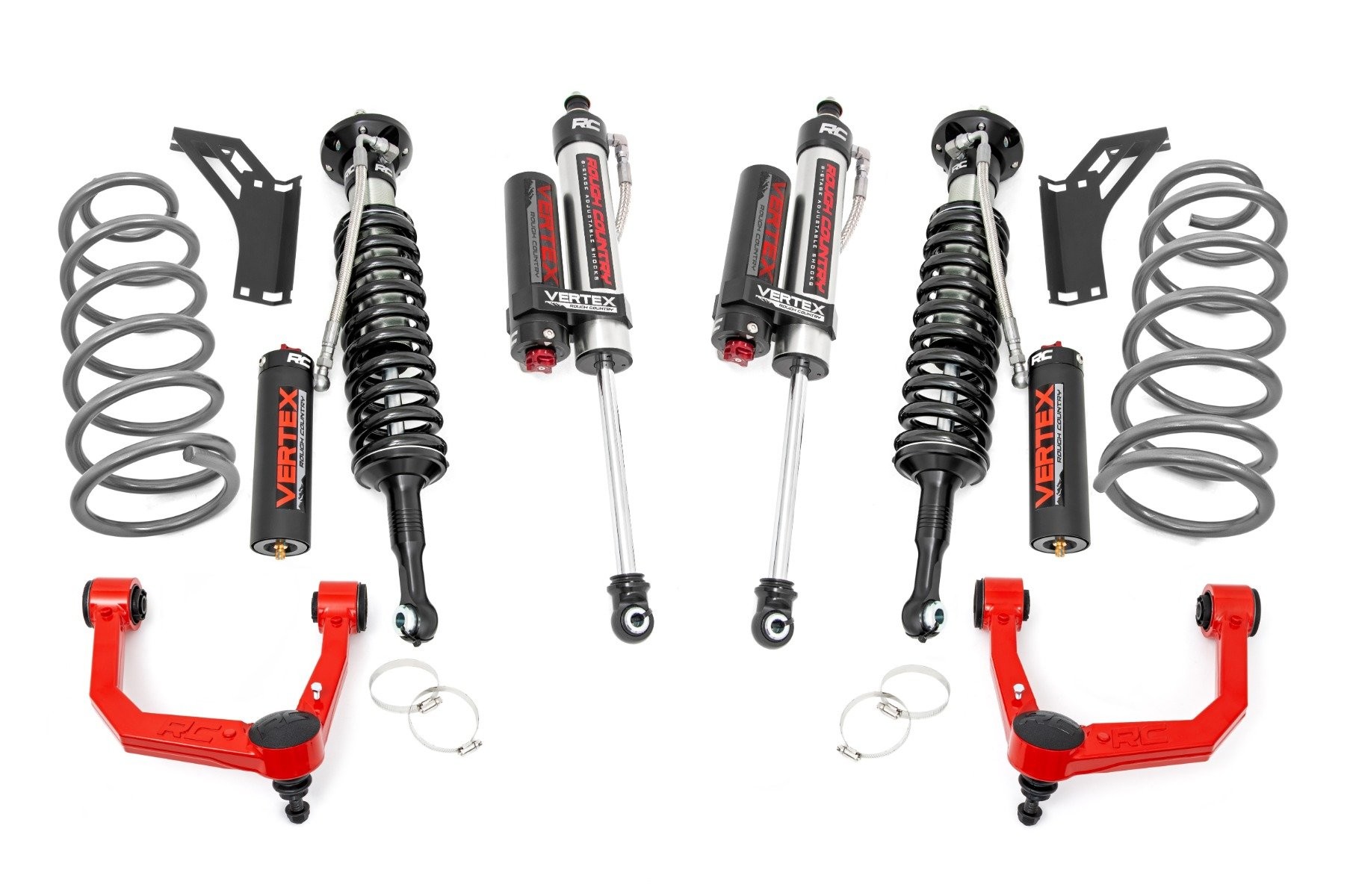 Rough Country 3 Inch Lift Kit | Upper Control Arms | RR Coils | Vertex | Toyota 4Runner (10-24)