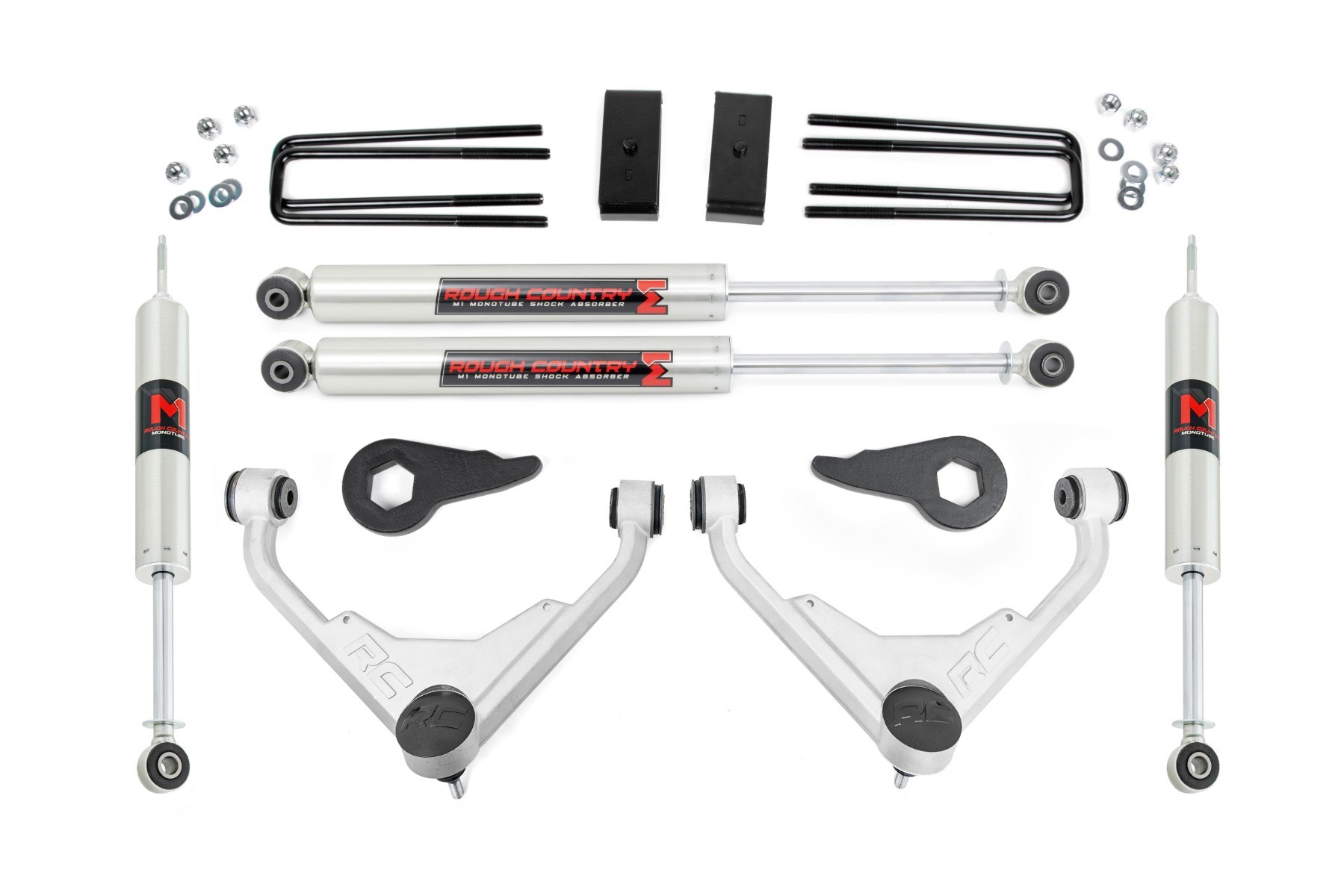 Rough Country 3 Inch Lift Kit | FT Code | M1 | Chevy/GMC Sierra/Silverado 2500 HD Suburban/Yukon XL 2500 (01-10)