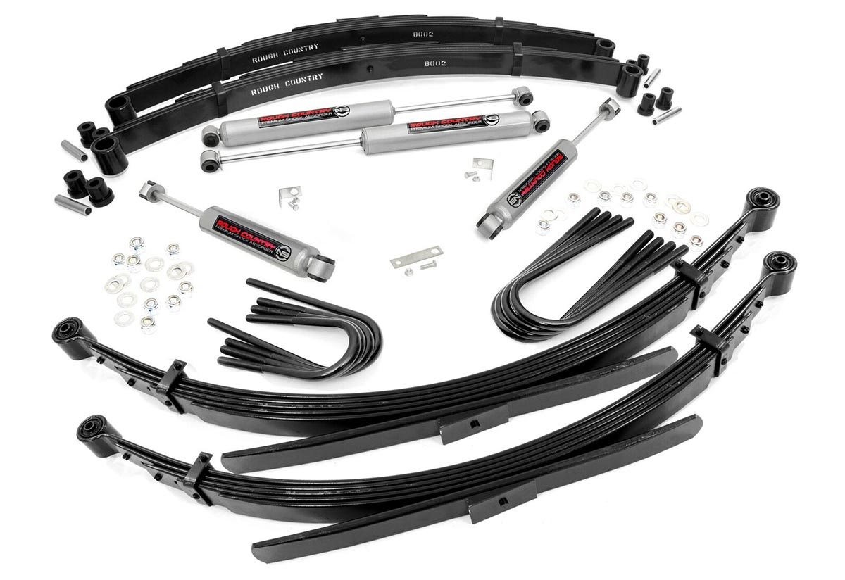 Rough Country 2 Inch Lift | 52 Inch Rear Springs | Chevy/GMC 3/4-Ton Suburban/C25/K25 Truck (73-76)