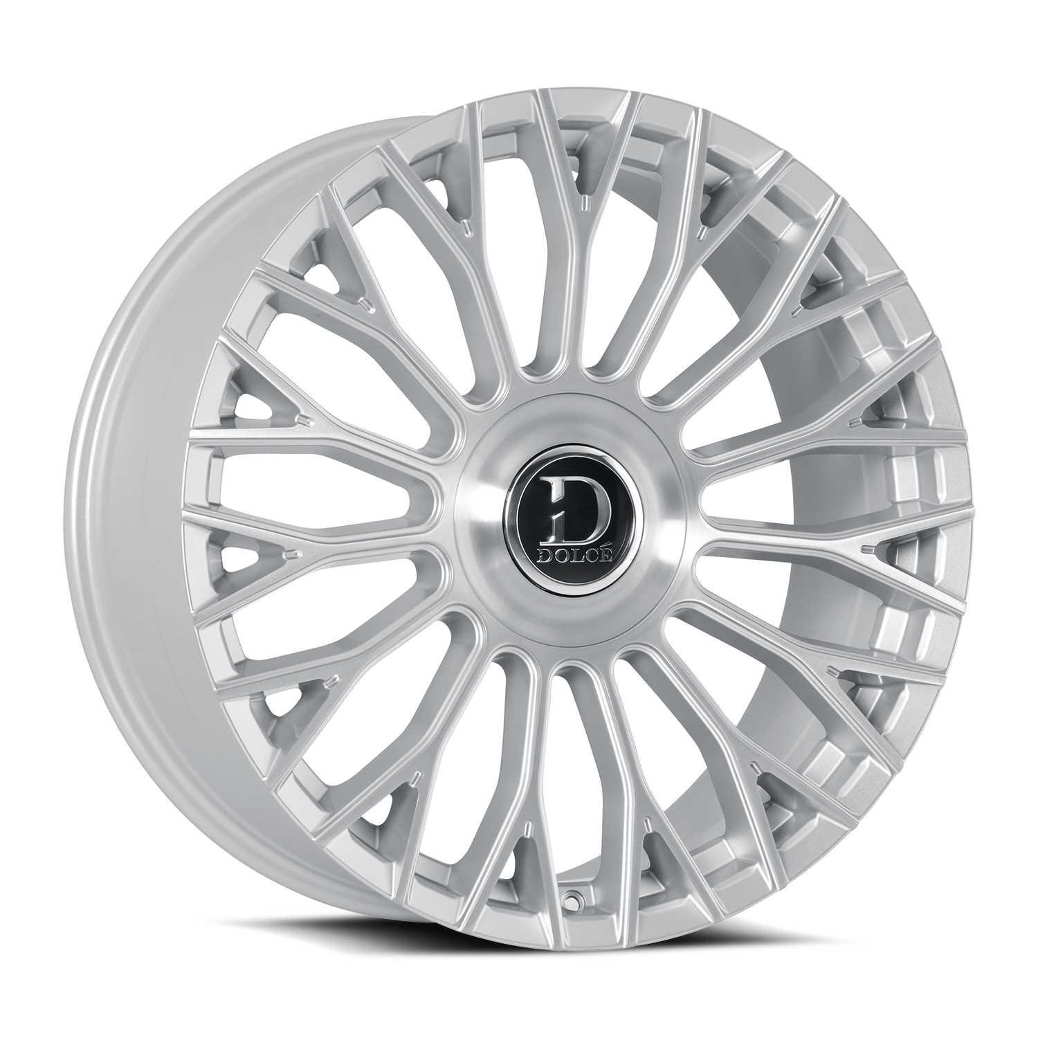 Dolce Luxury Wheels Roma Glossy Sliver Brush Face 22x9 38mm Offset 5x127 (5x5),5x130