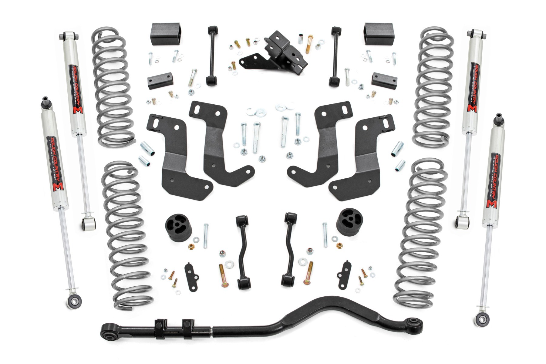 Rough Country 3.5 Inch Lift Kit | C/A Drop | Stage 1 | M1 | Jeep Wrangler Unlimited (18-23)