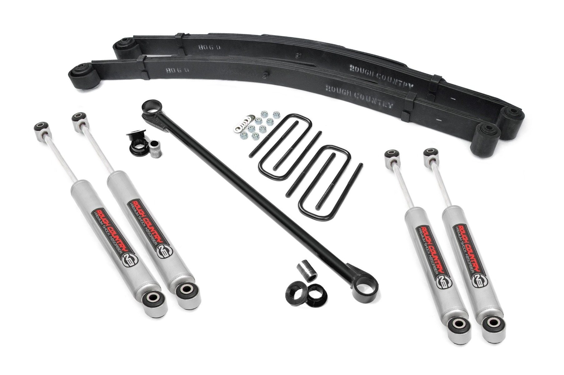 Rough Country 2.5 Inch Leveling Kit | Leaf Spring | Ford F-250/F-350 Super Duty 4WD (99-04)