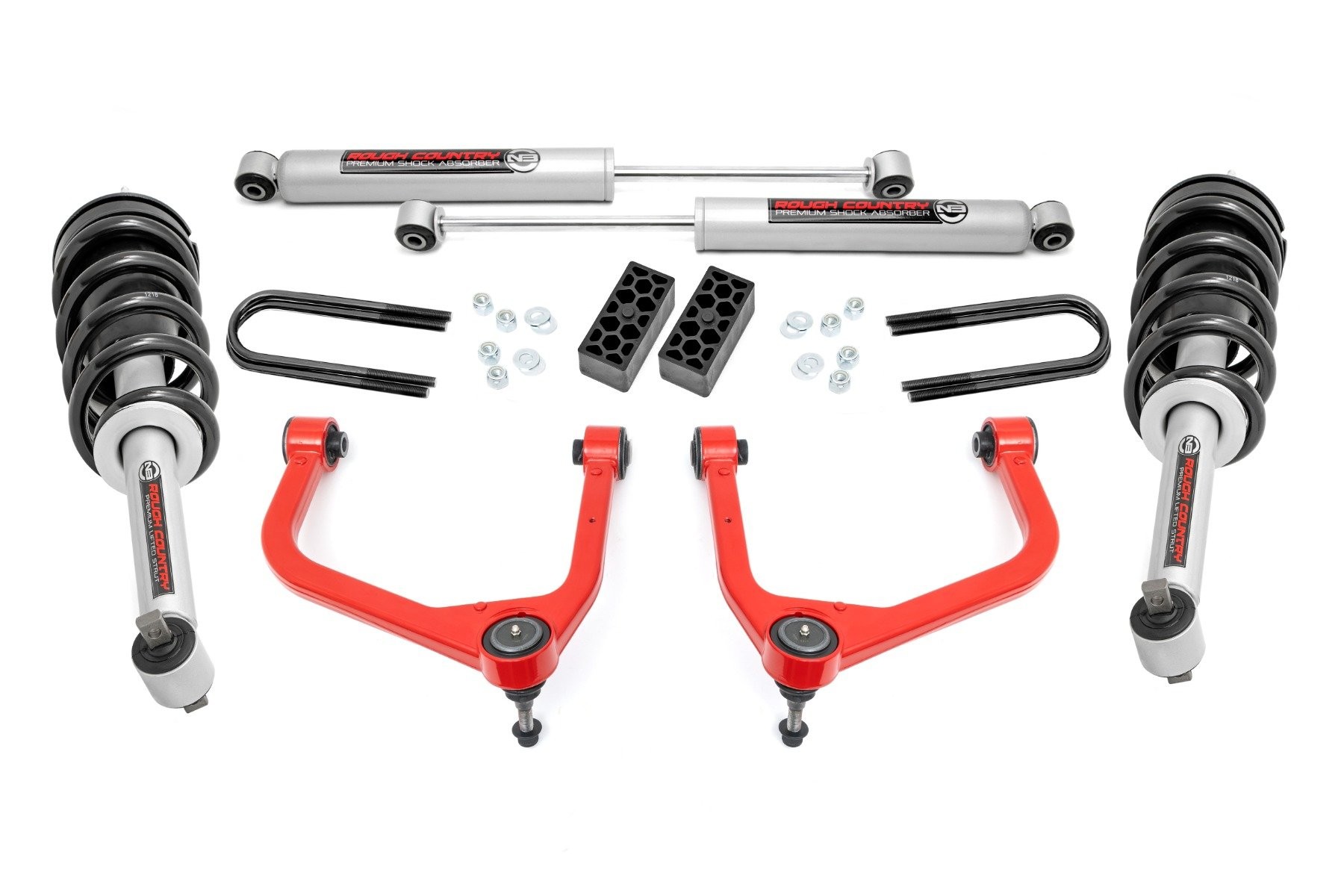 Rough Country 3.5 Inch Lift Kit | N3 Struts | Rear Mono Leaf | Chevy Silverado 1500 (2025)