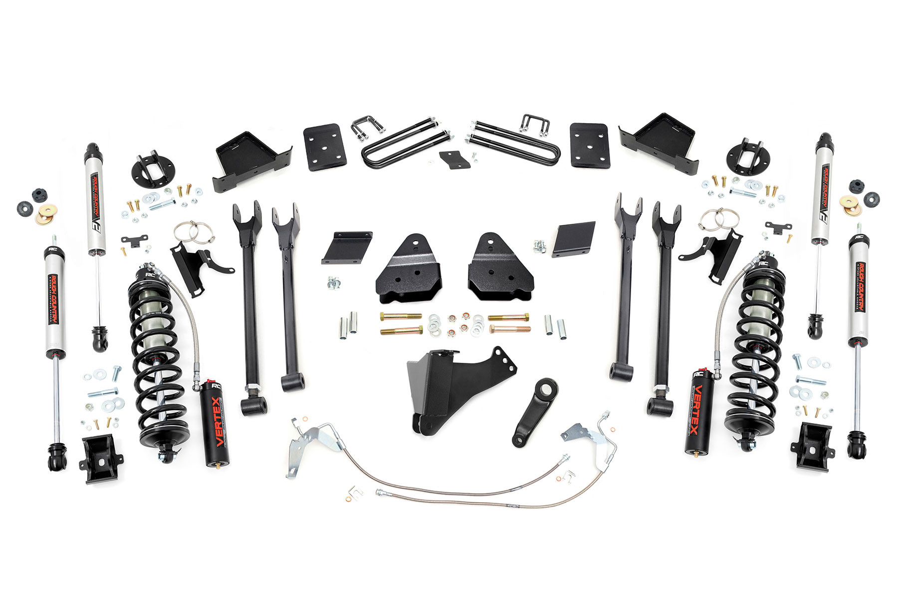Rough Country 6 Inch Lift Kit | 4 Link | OVLD | C/O V2 | Ford F-250 Super Duty (15-16)