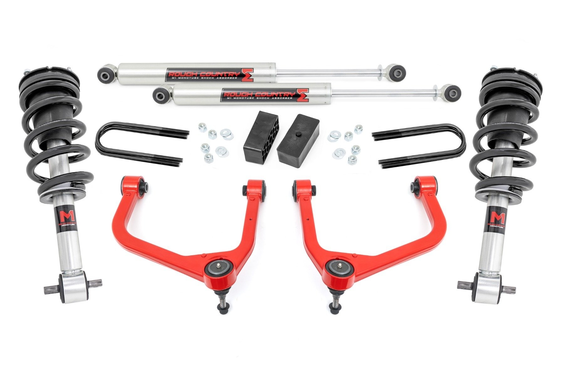 Rough Country 3.5 Inch Lift Kit | Mono Leaf Rear | M1 Struts/M1 | GMC Sierra 1500 2WD/4WD (2019-2025 & Classic)