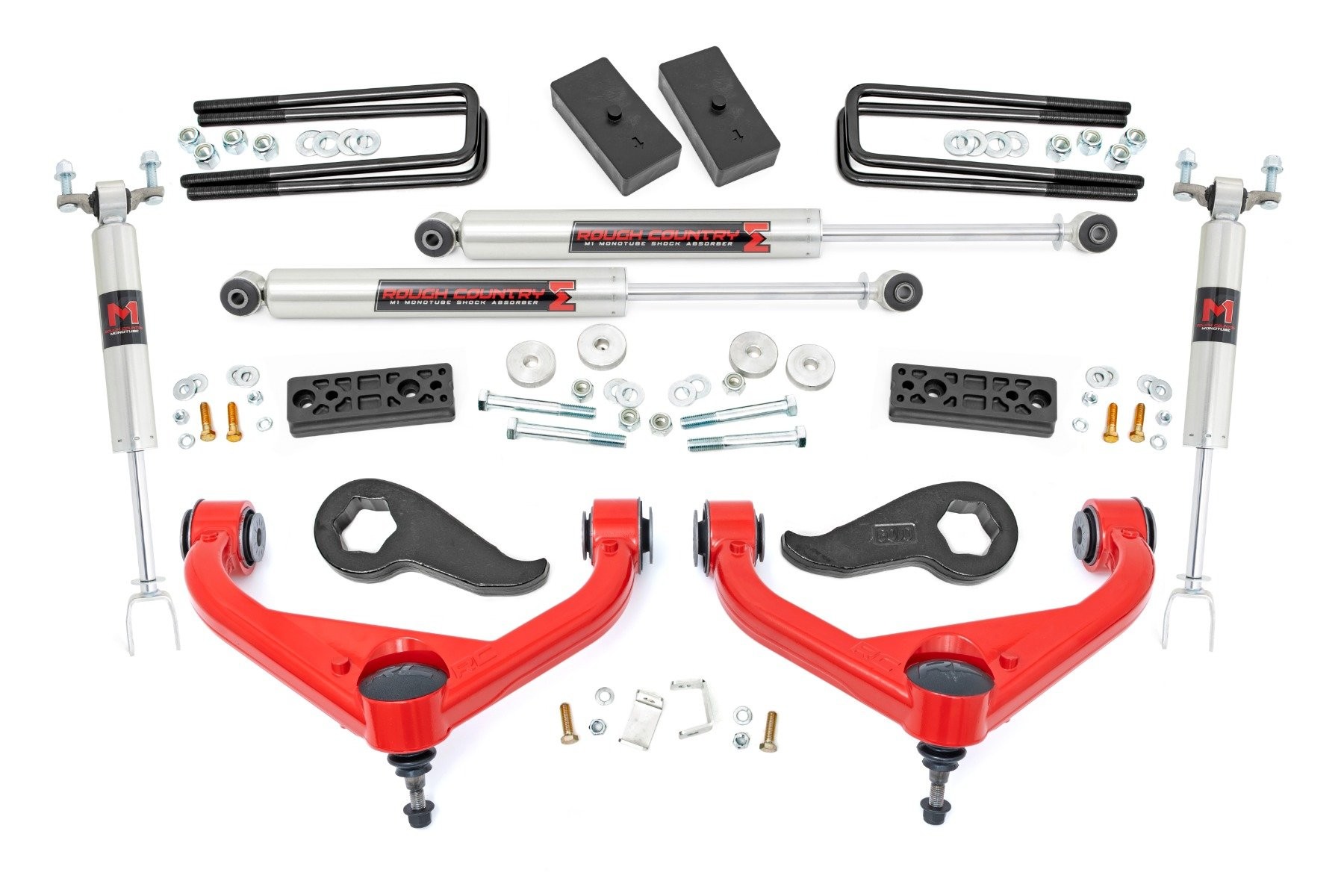 Rough Country 3 Inch Lift Kit | UCAs | M1 | w/ Overloads | Chevy/GMC 2500HD/3500HD (20-25)